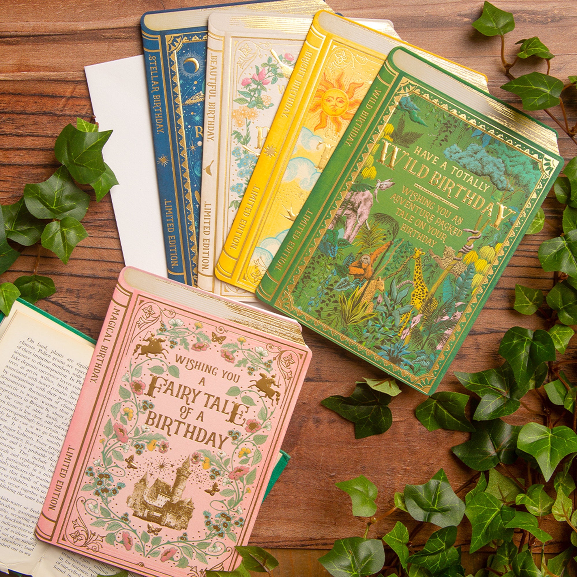 A series of bestselling birthday cards that look like books.