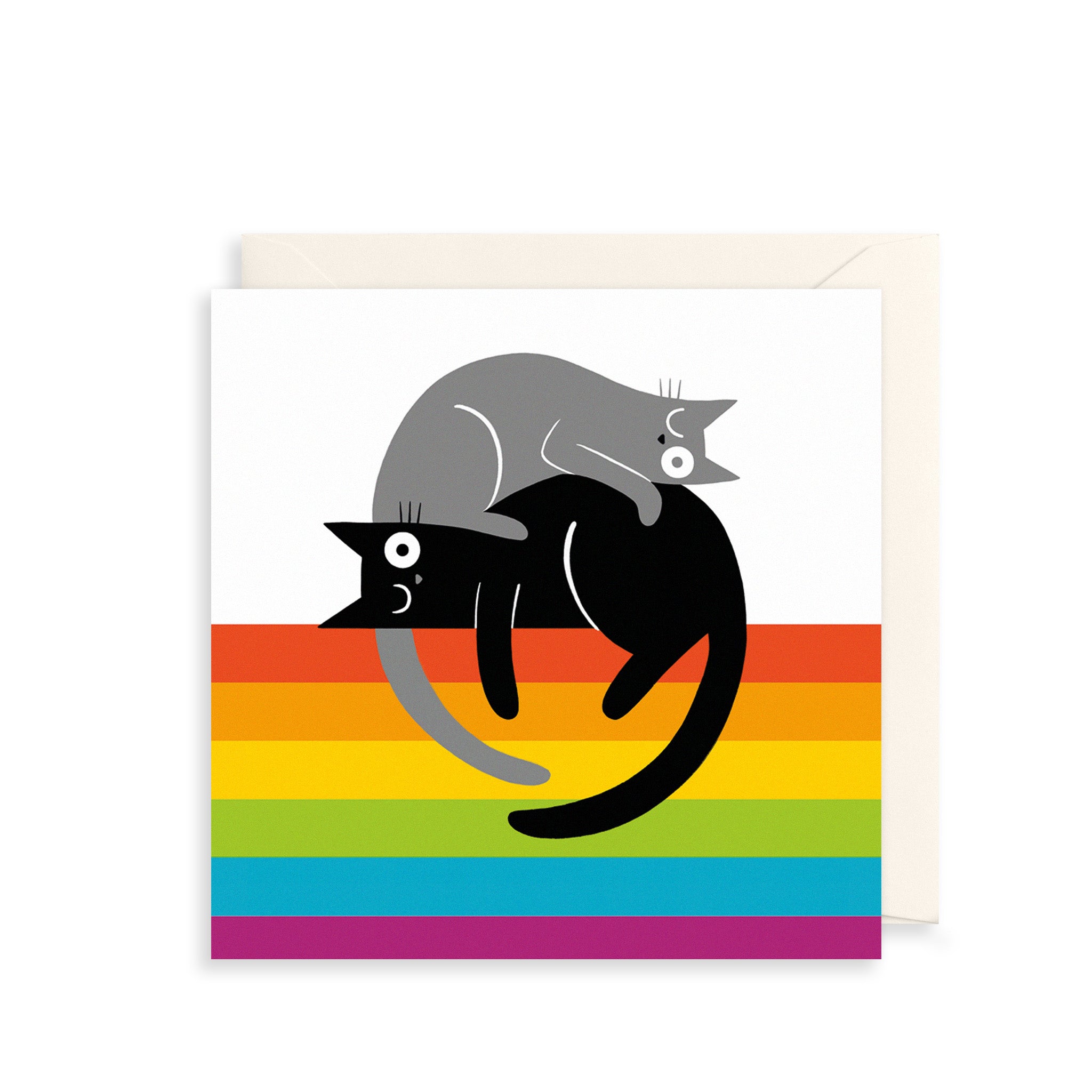 Rainbow Cats Greetings Card The Art File