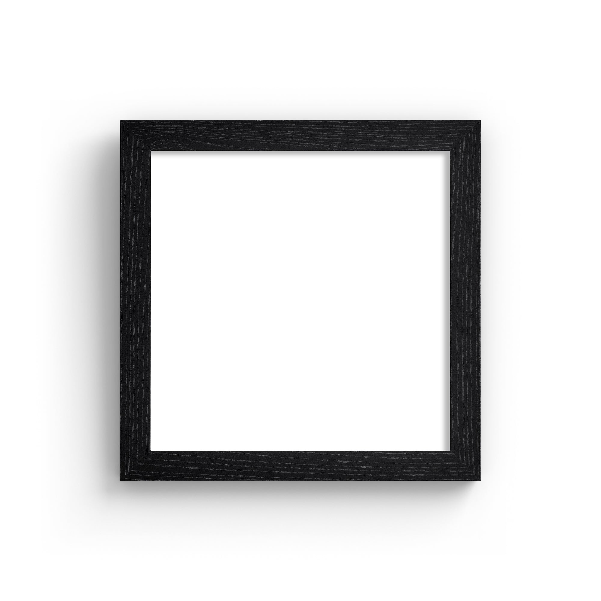 Black square frame on a white background.