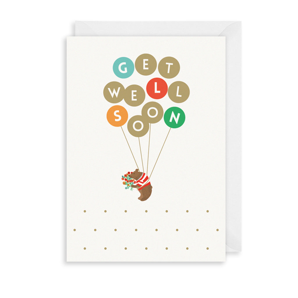 Get Well Balloons Greetings Card The Art File