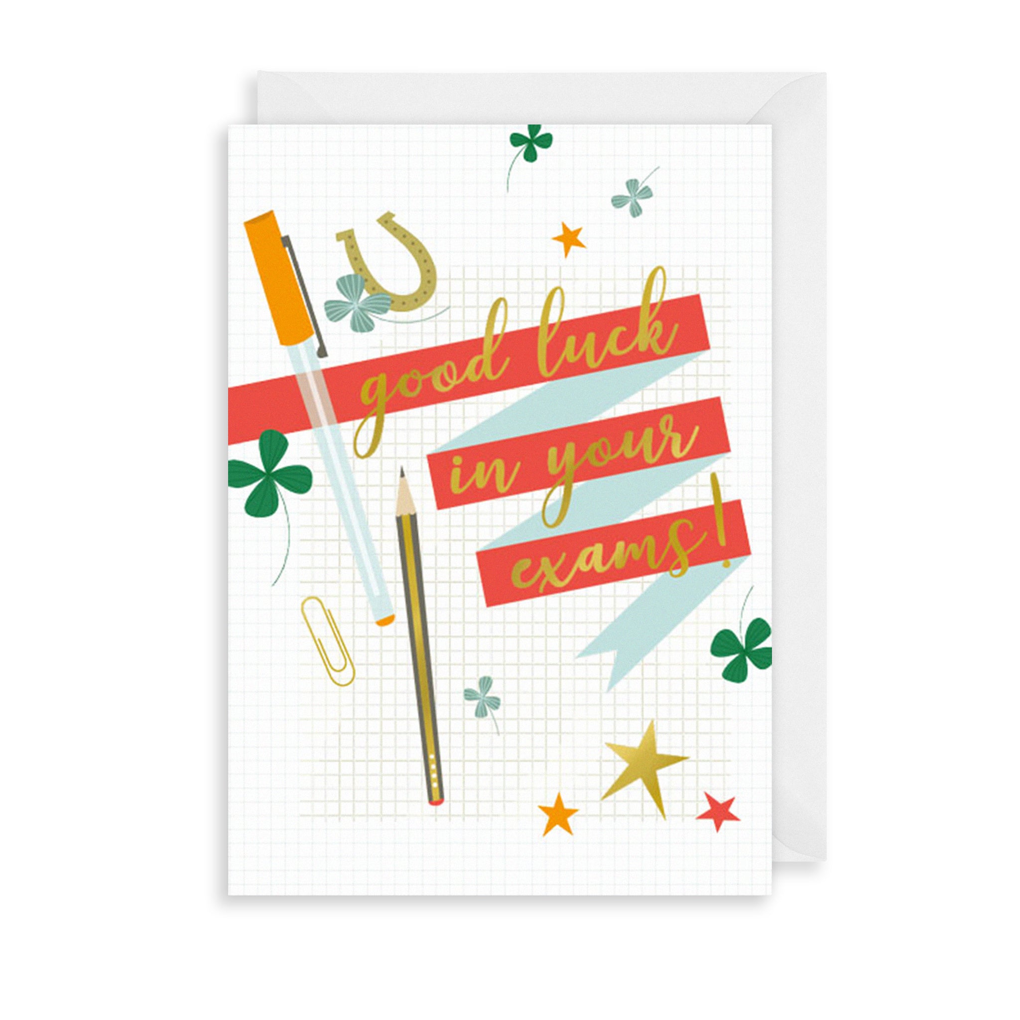 Good Luck Pens Greetings Card The Art File