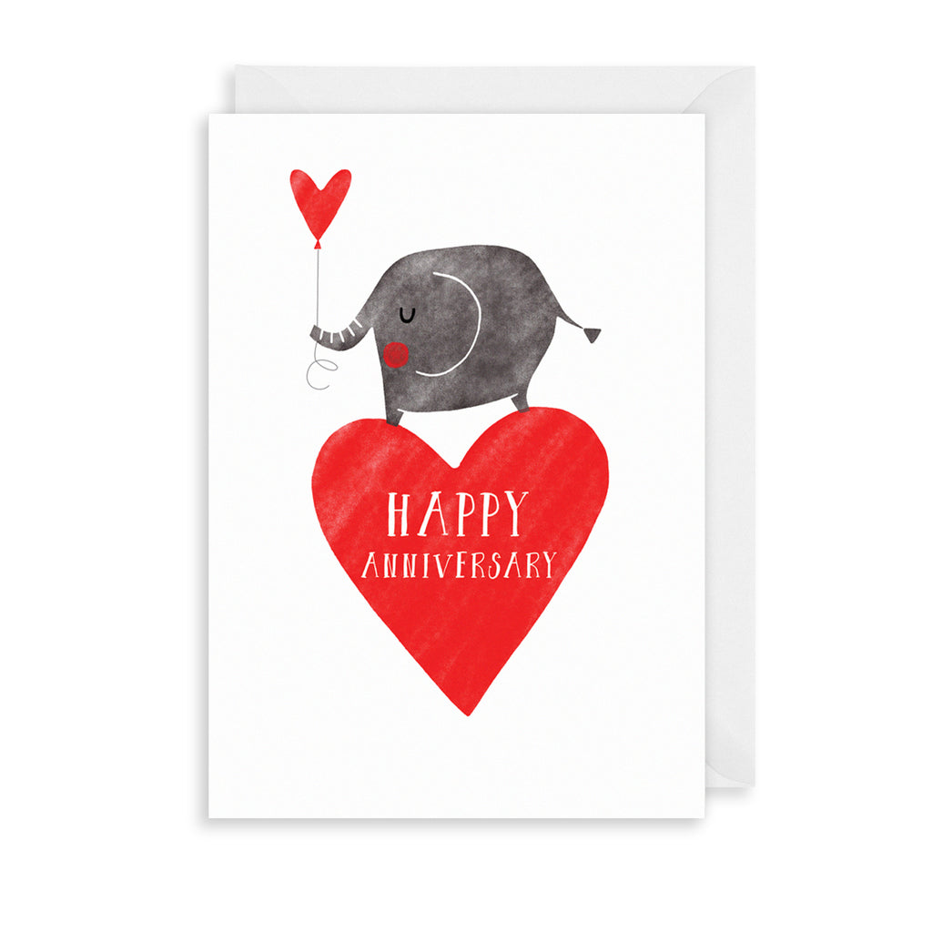 Happy Anniversary Heart Greetings Card The Art File