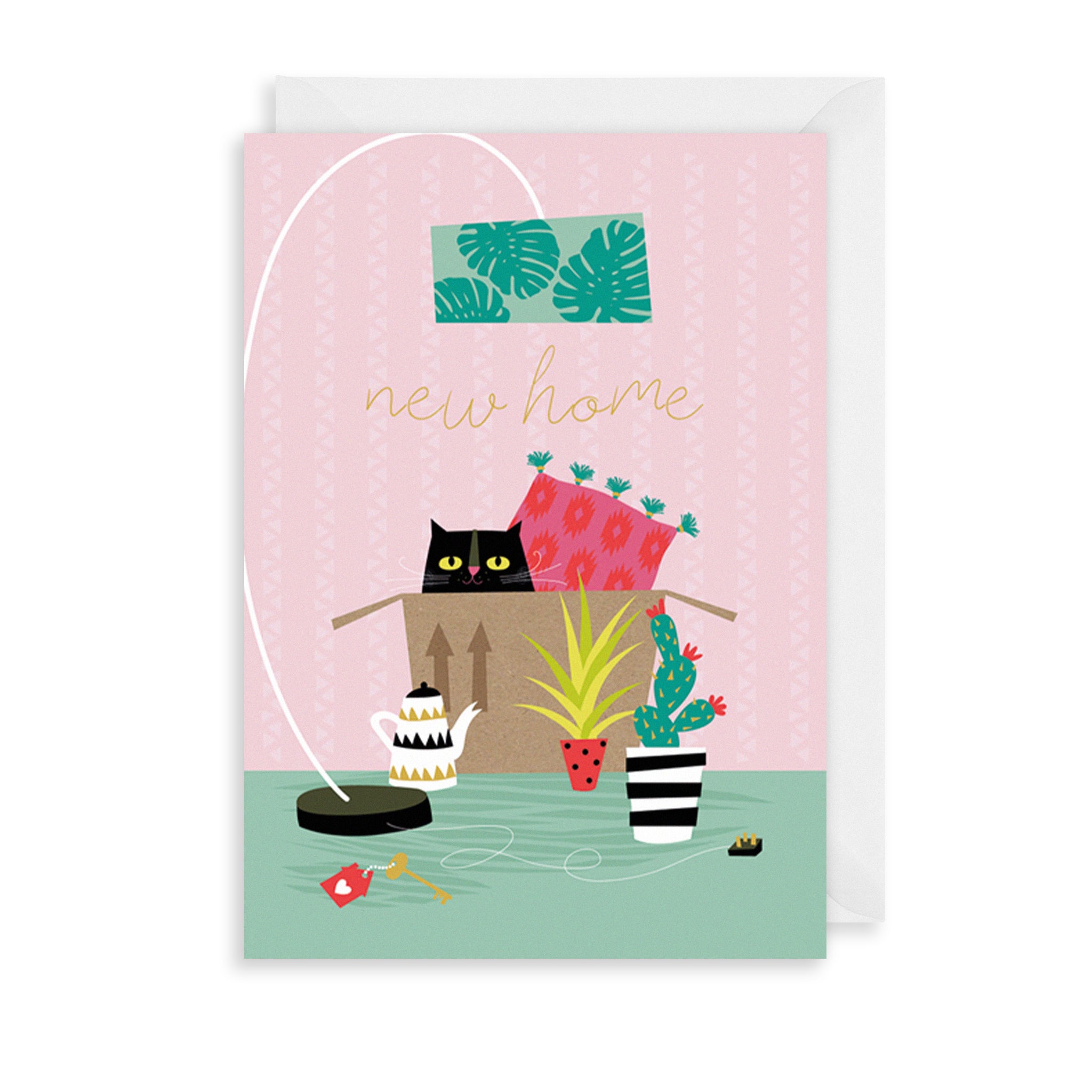 New Home Cat Greetings Card The Art File
