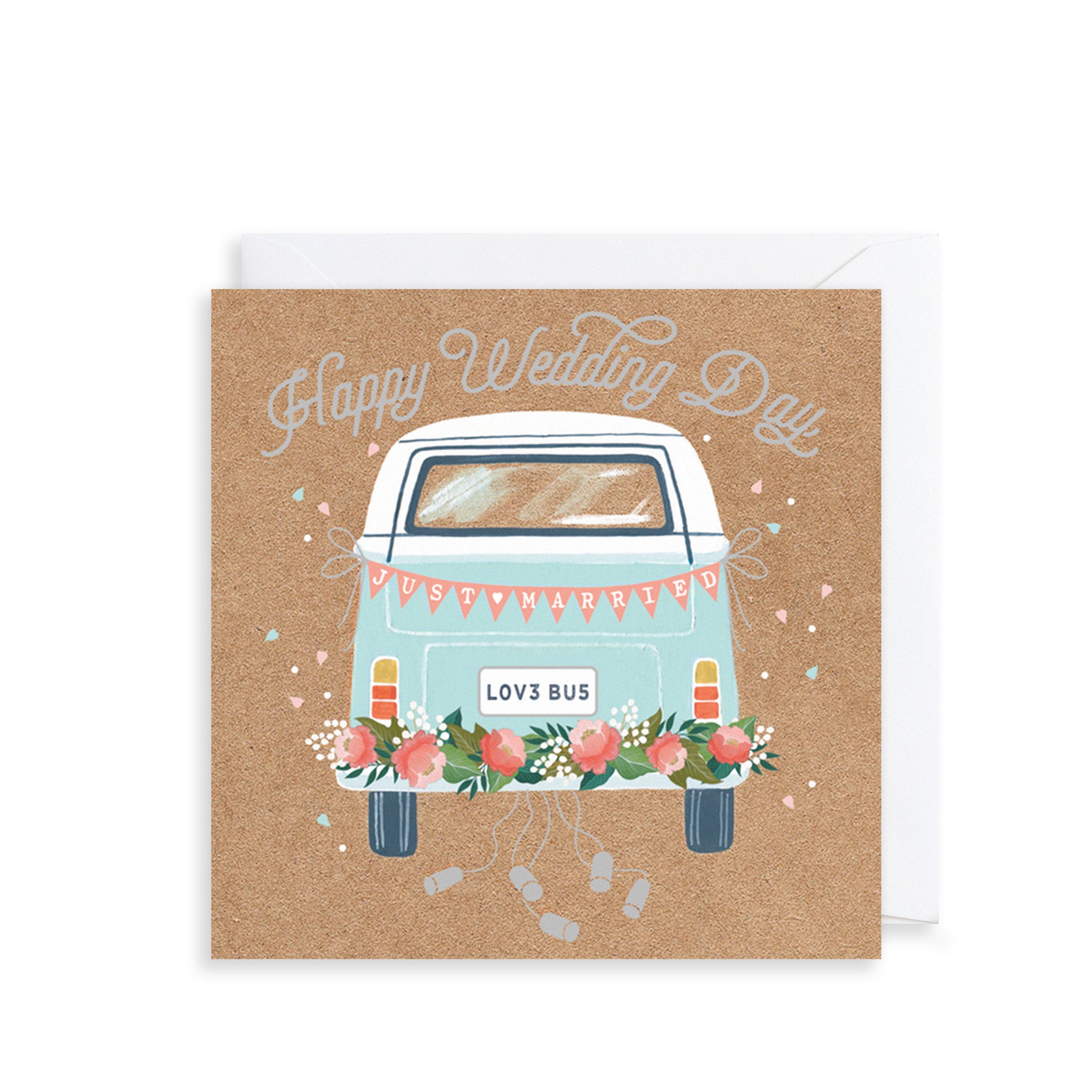 Wedding Bus Greetings Card The Art File