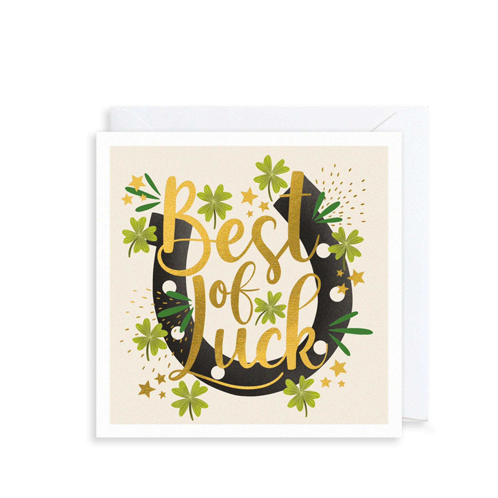 Good Luck Horseshoe Greetings Card The Art File