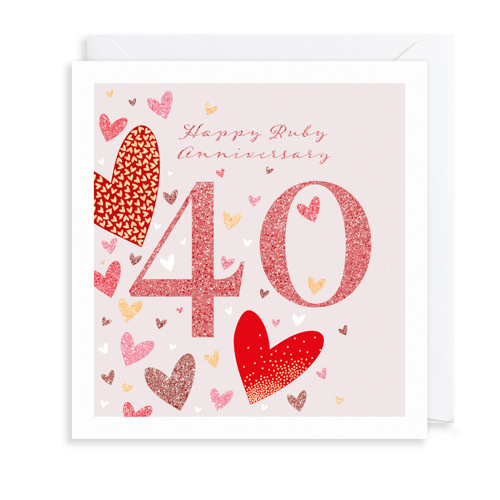 40th Anniversary Greetings Card The Art File