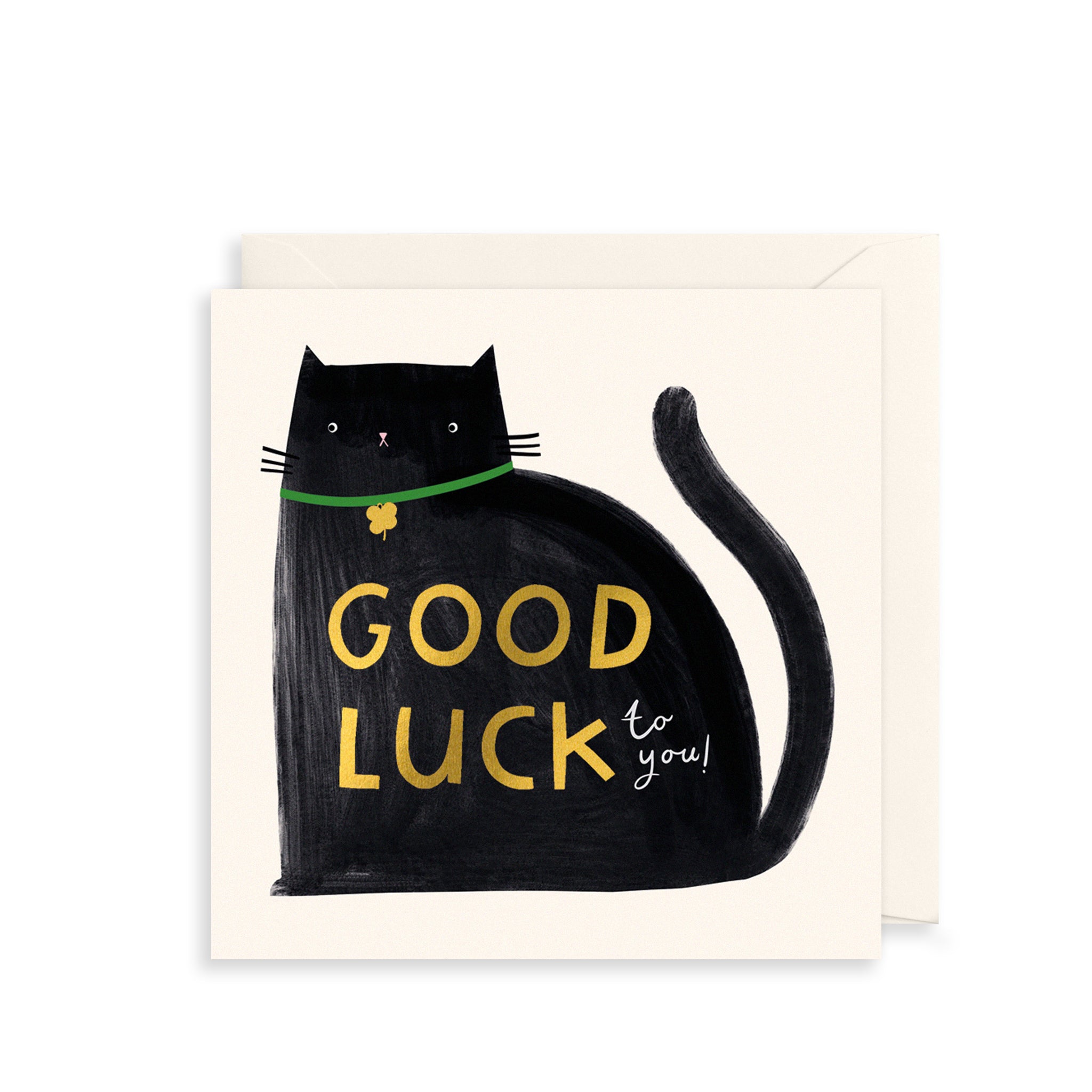 Black Cat Good Luck Card