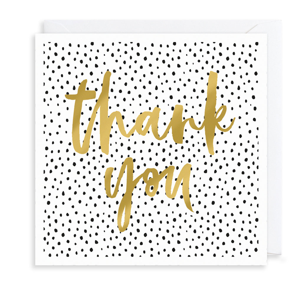 Thank You Dots Greetings Card The Art File
