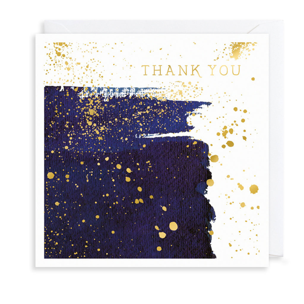 Golden Thank You Greetings Card The Art File