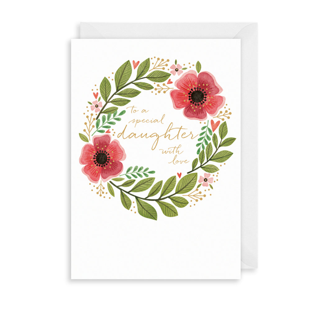 Daughter With Love Greetings Card The Art File
