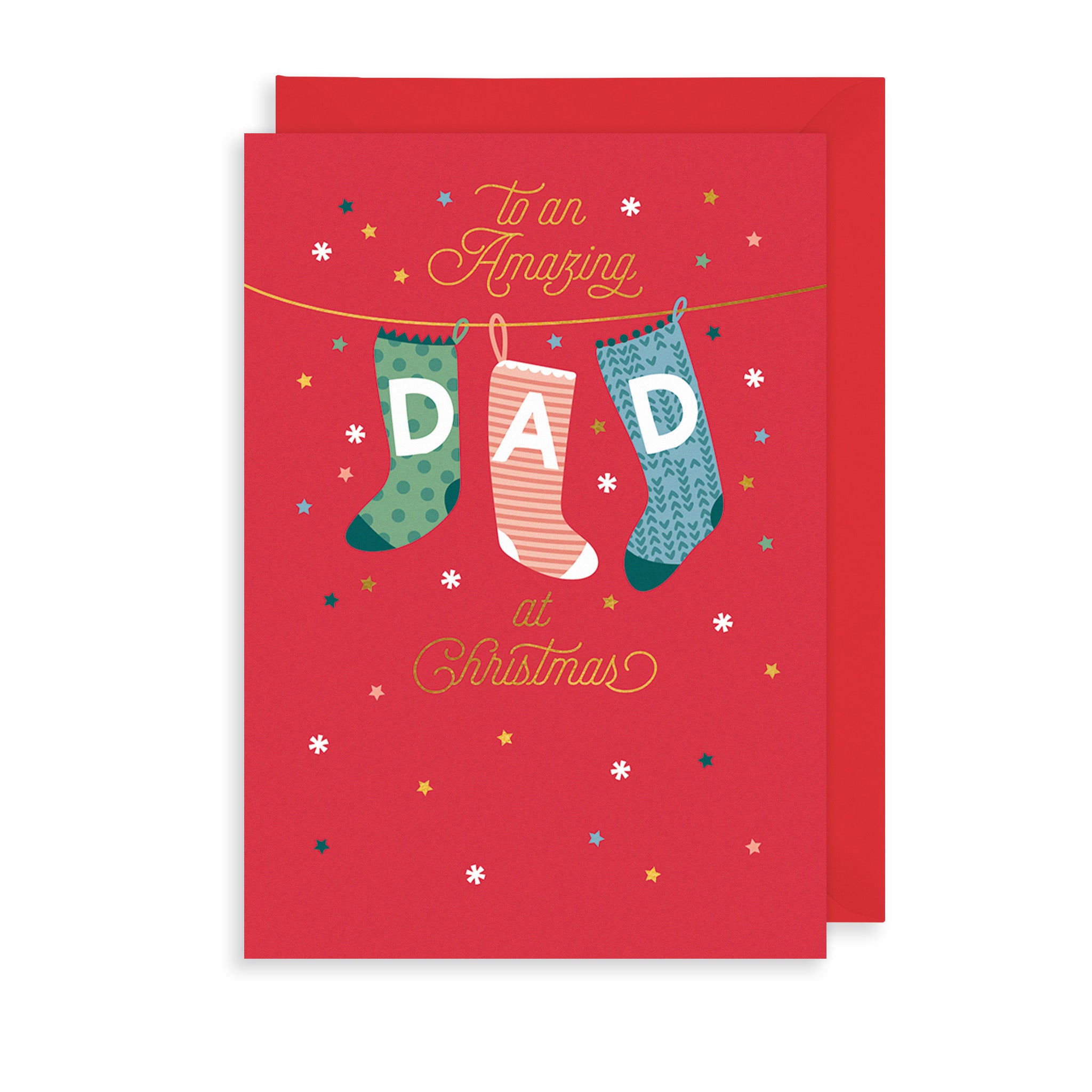 Dad's Stockings Christmas Card The Art File