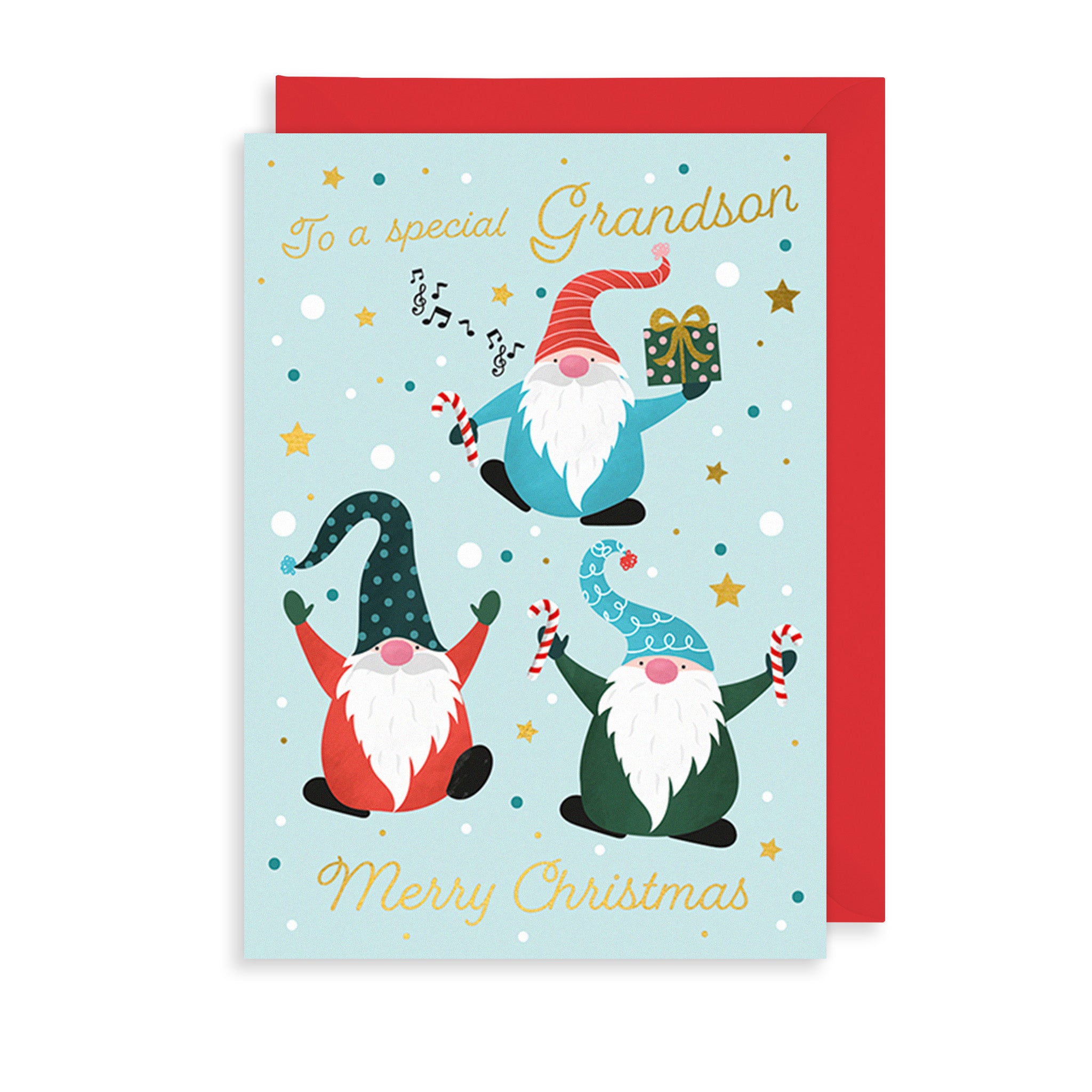 Grandson Gnomes Christmas Card The Art File