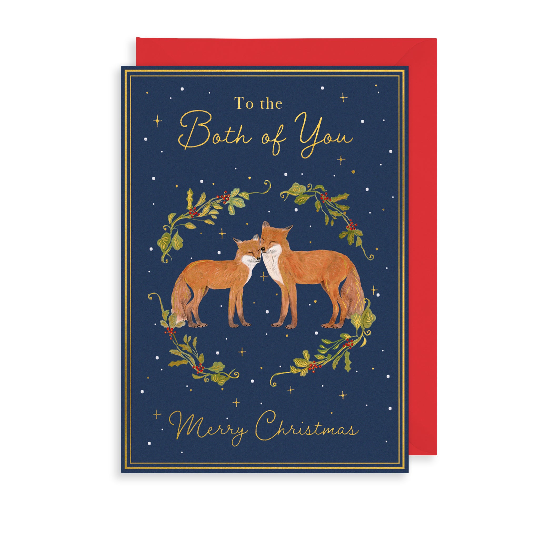 Both Of You Foxes Christmas Card
