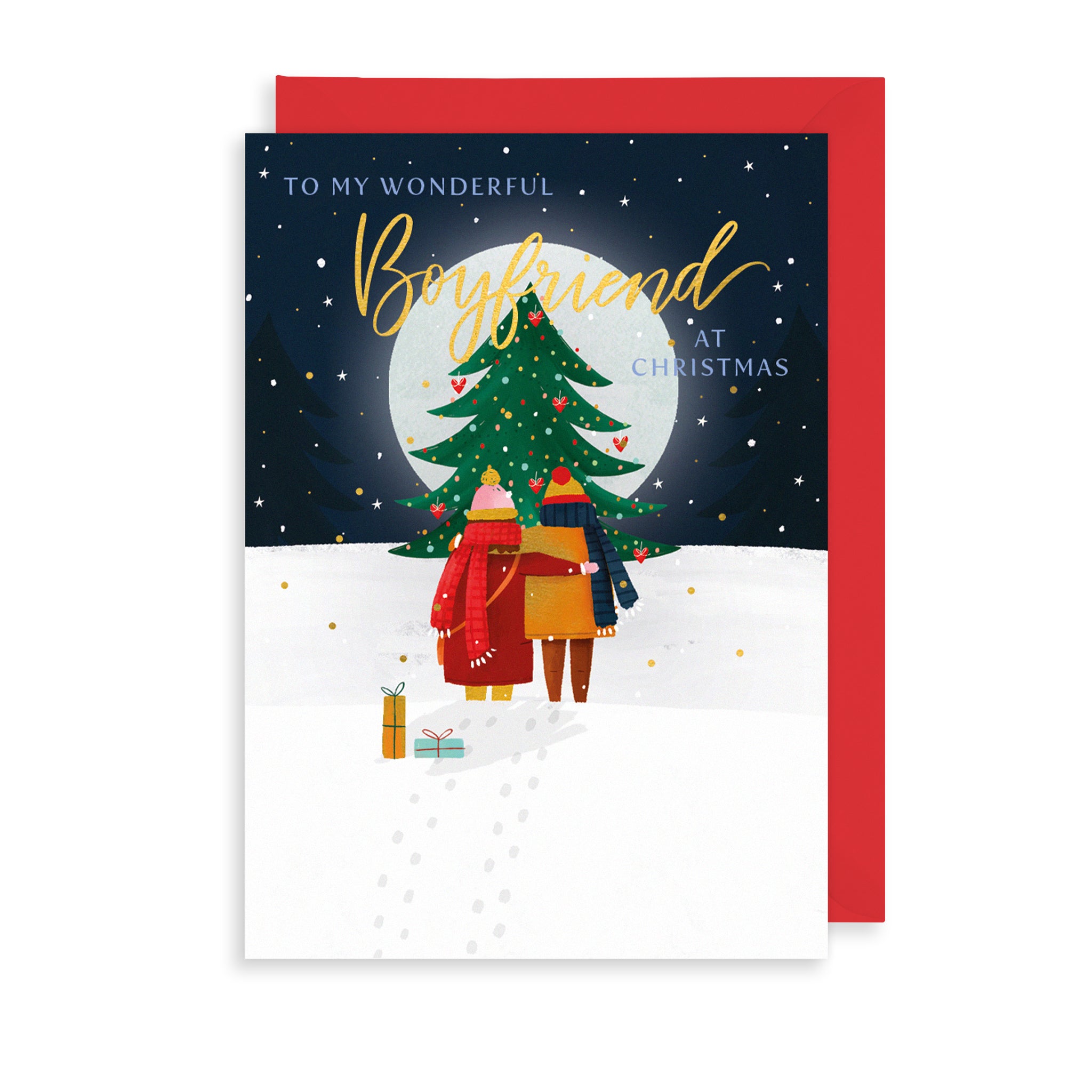 Wonderful Boyfriend Christmas Card