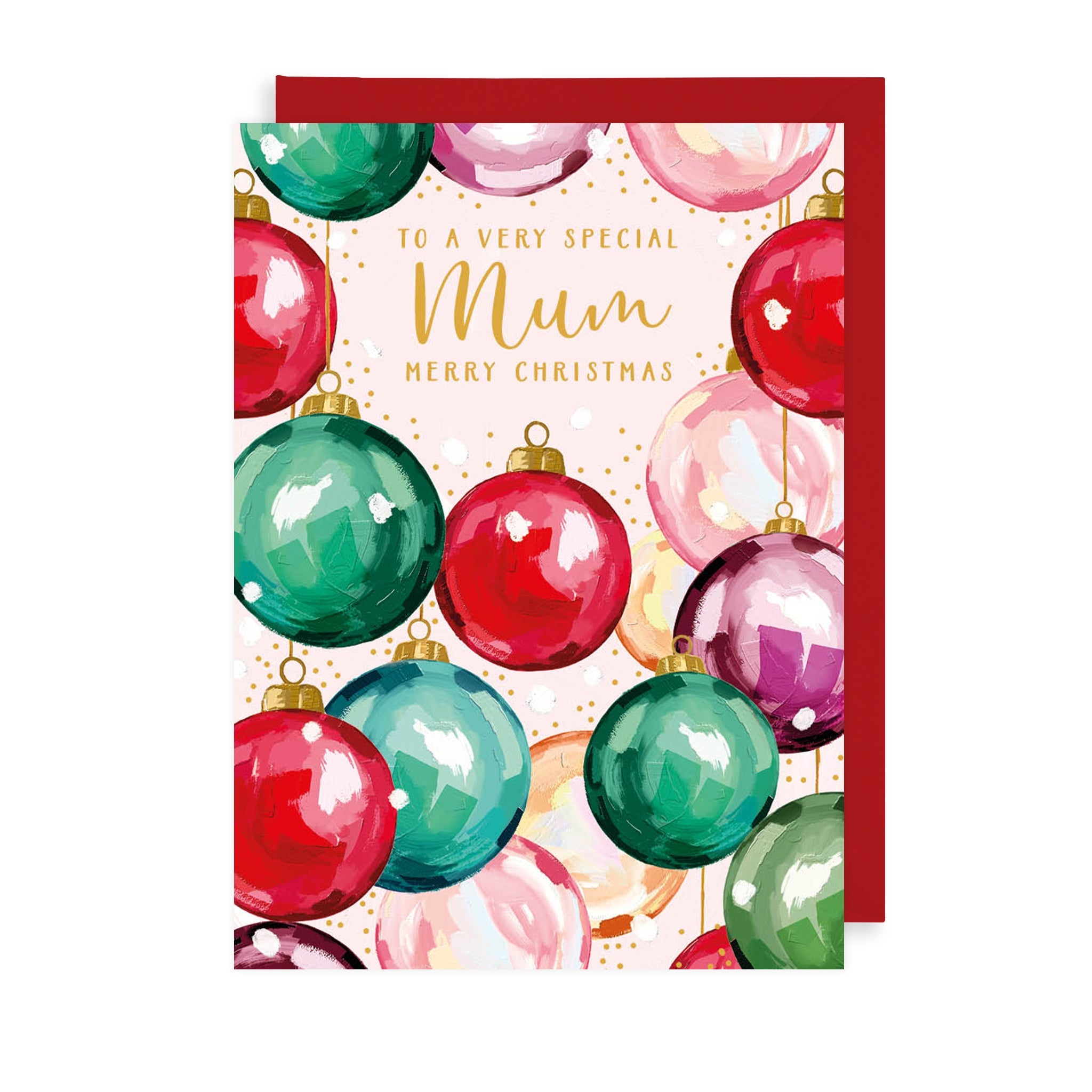 Baubles Mum Christmas Card