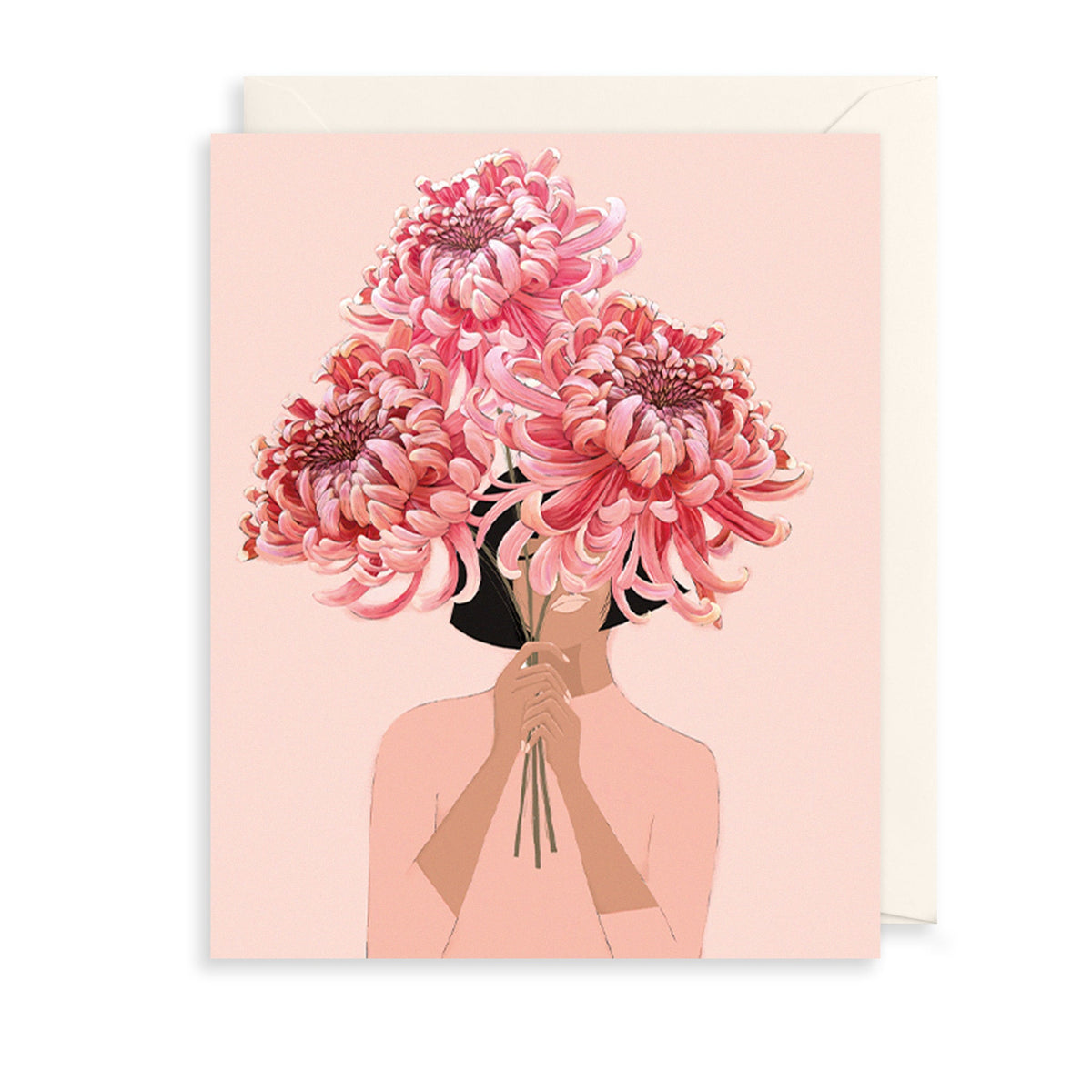 Bunch of Pink Flowers Birthday Card