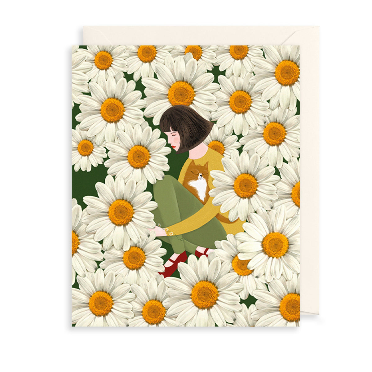 Sitting amongst Daisies Birthday Card
