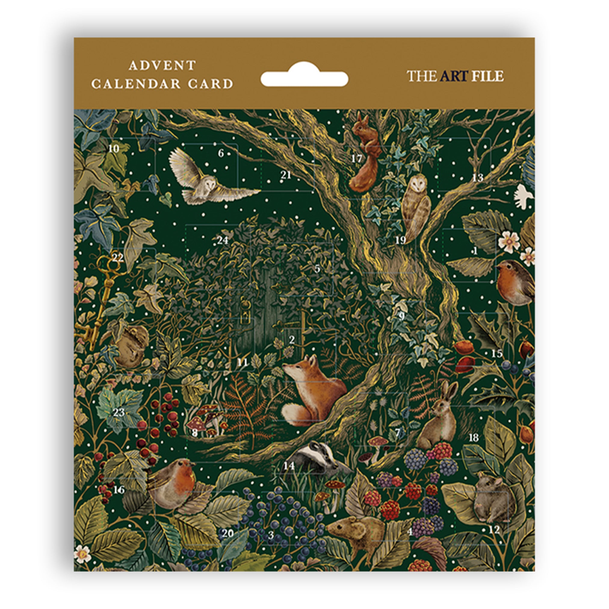 Secret Garden Christmas Advent Card