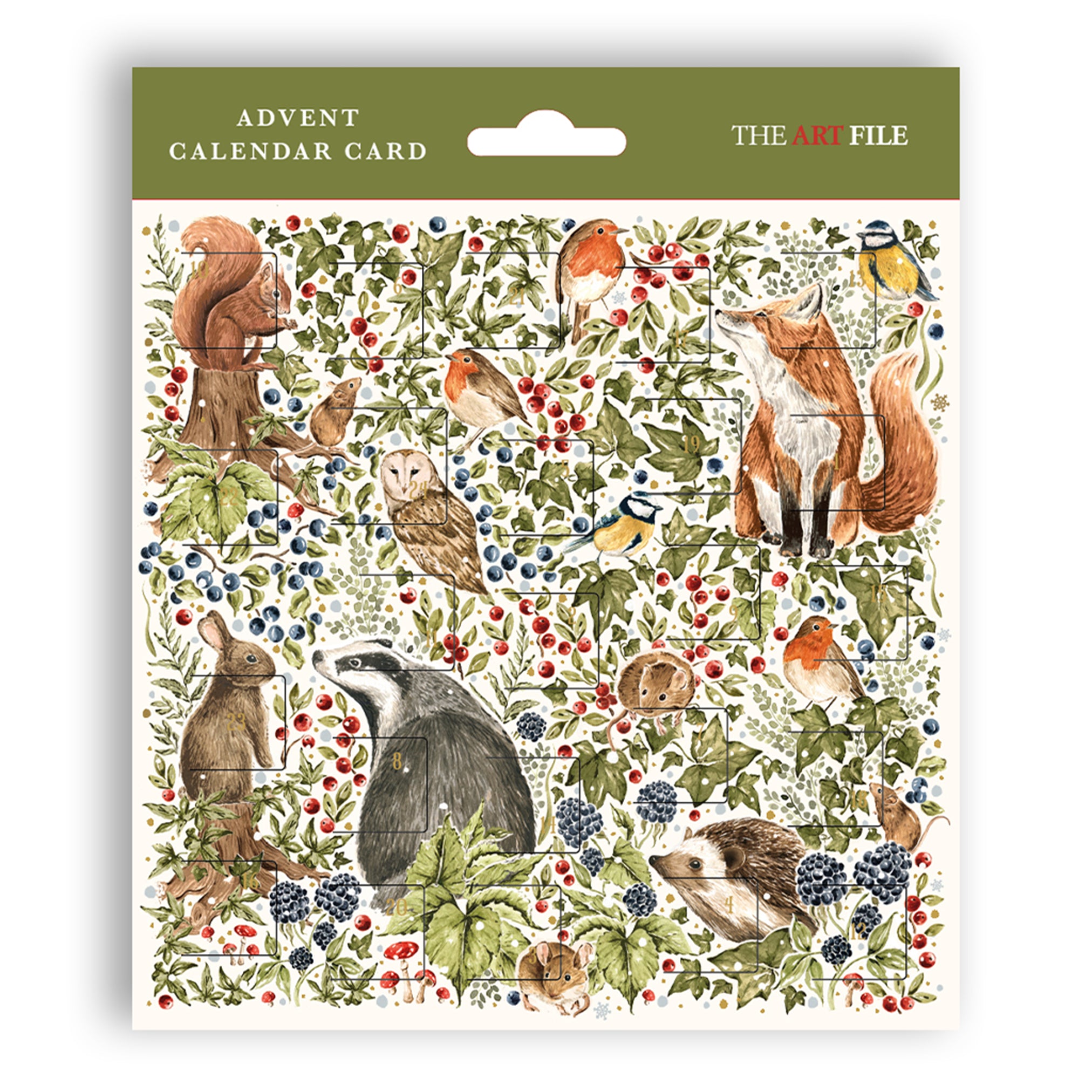 Countryside Christmas Advent Card