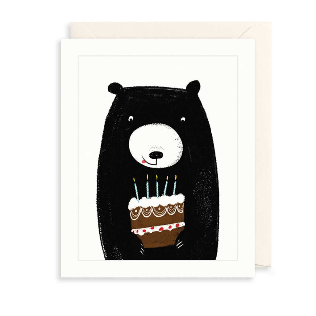 Bear & Cake Greetings Card The Art File
