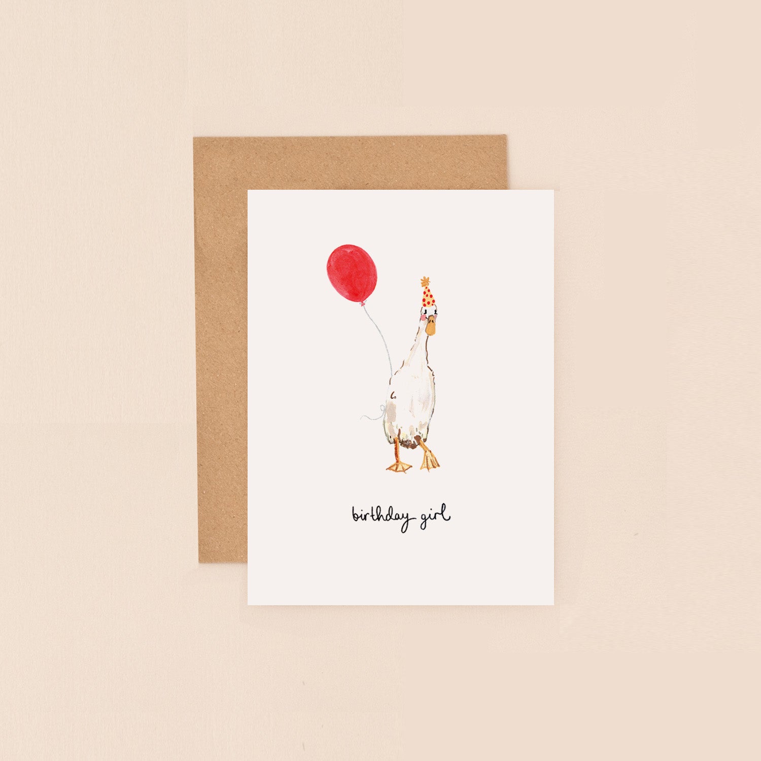 Duck Birthday Girl Mini Card