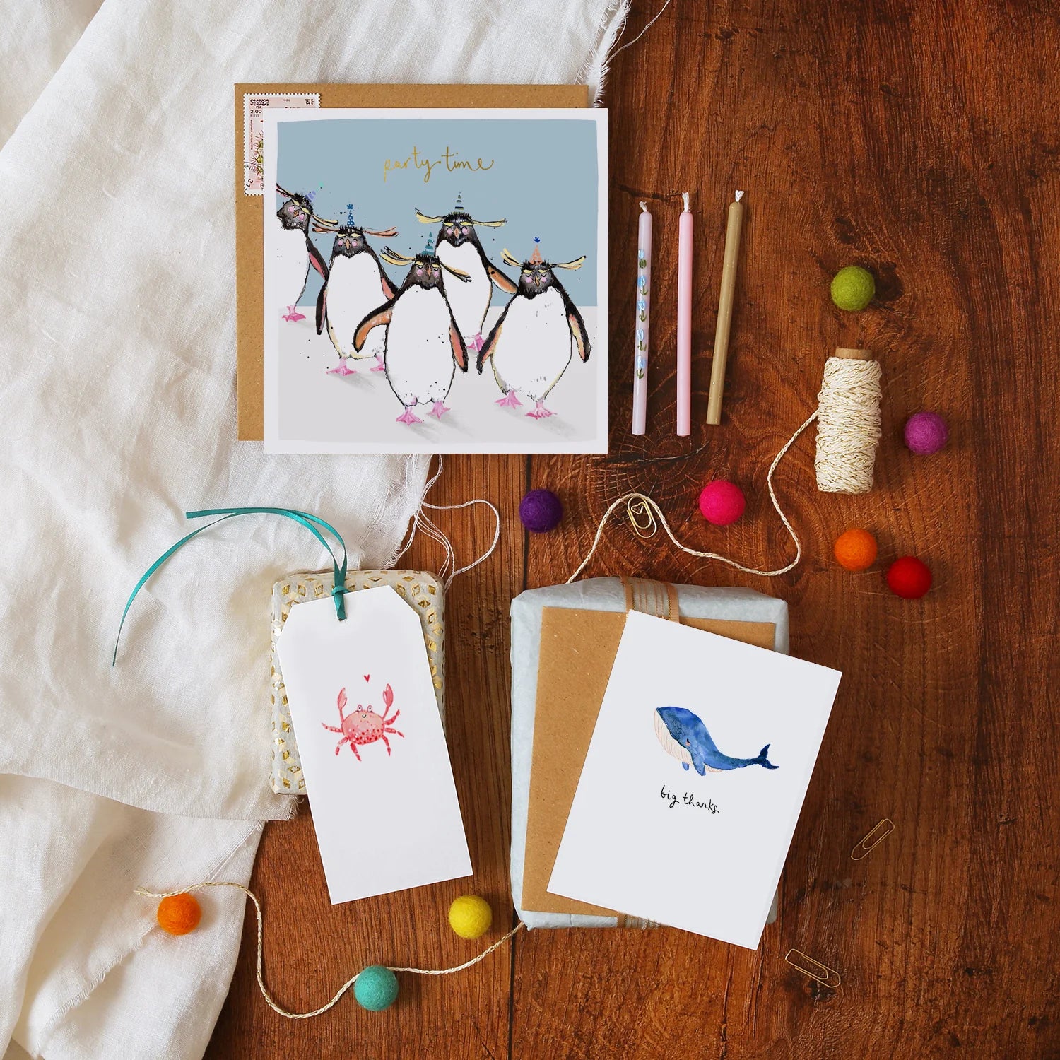 Whale Big Thanks Mini Card