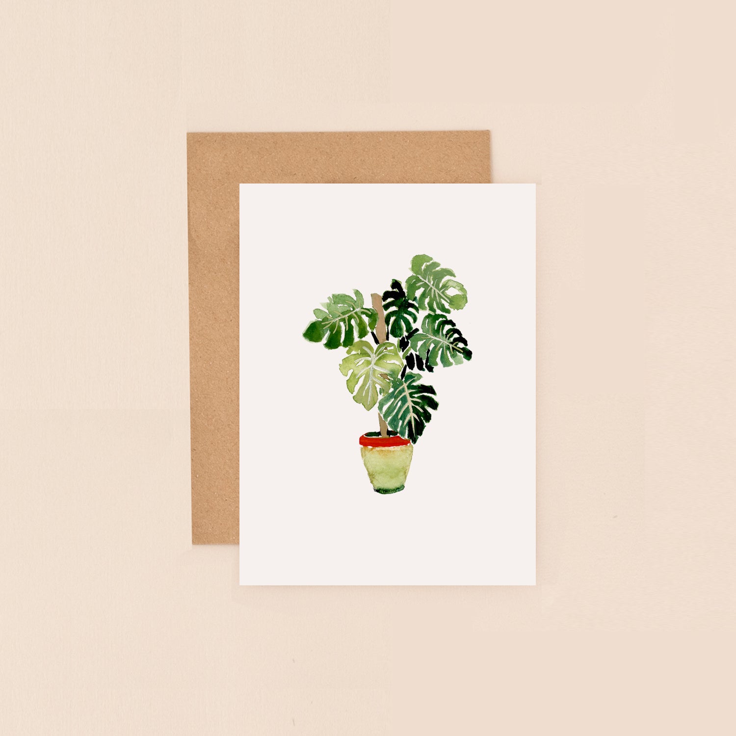 Monstera House Plant Mini Card