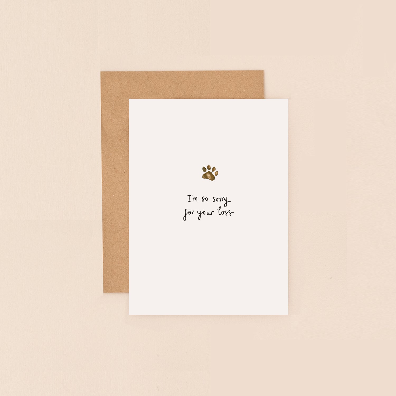 Paw Print Sorry For Your Loss Mini Card
