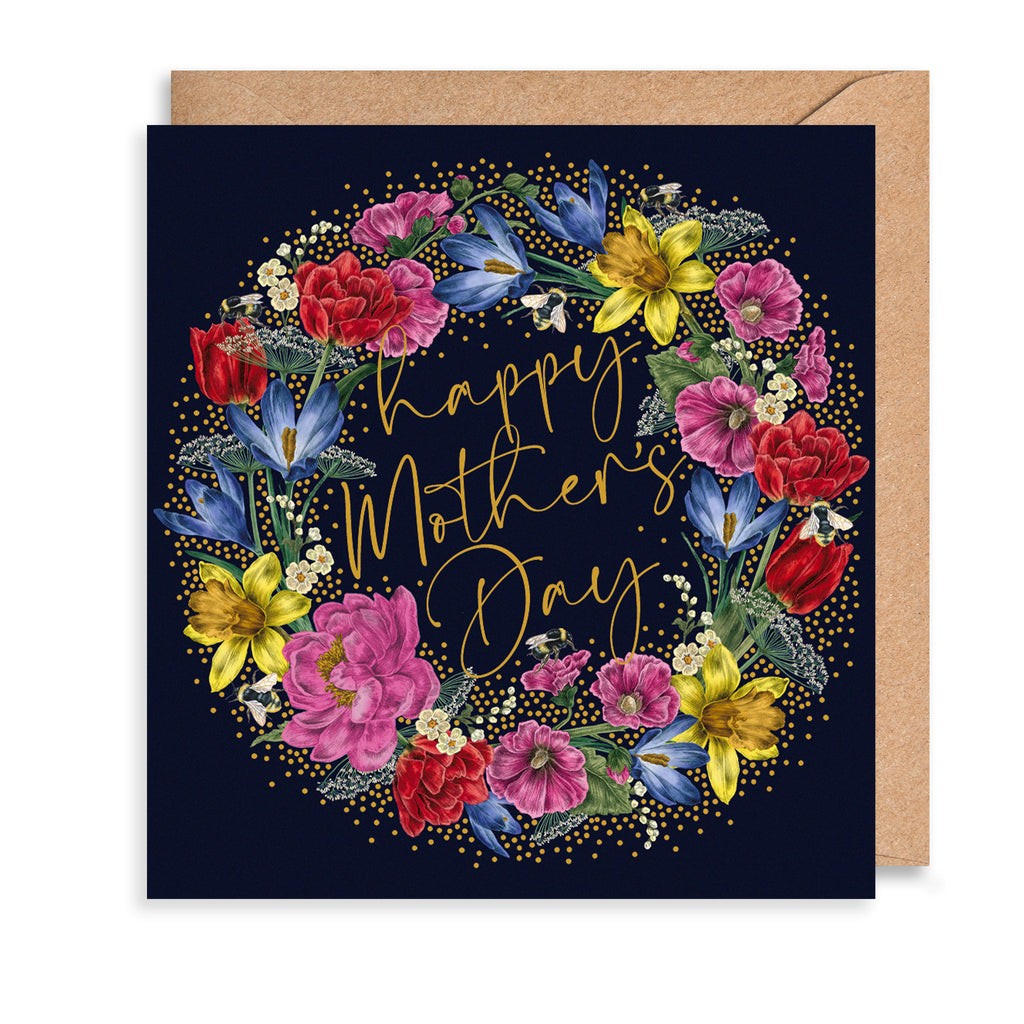 Mother's Day Wreath Greetings Card The Art File