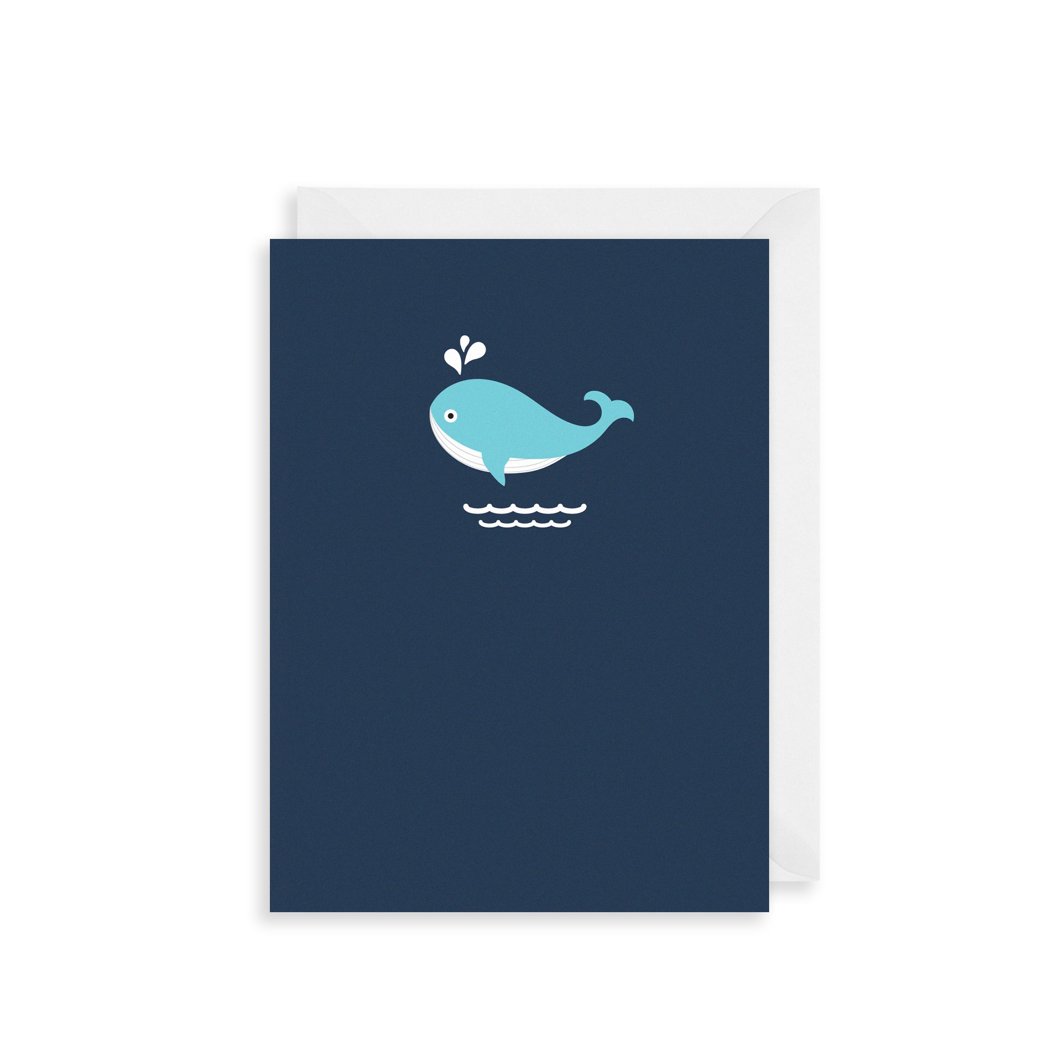 Whale, Mini Greetings Card