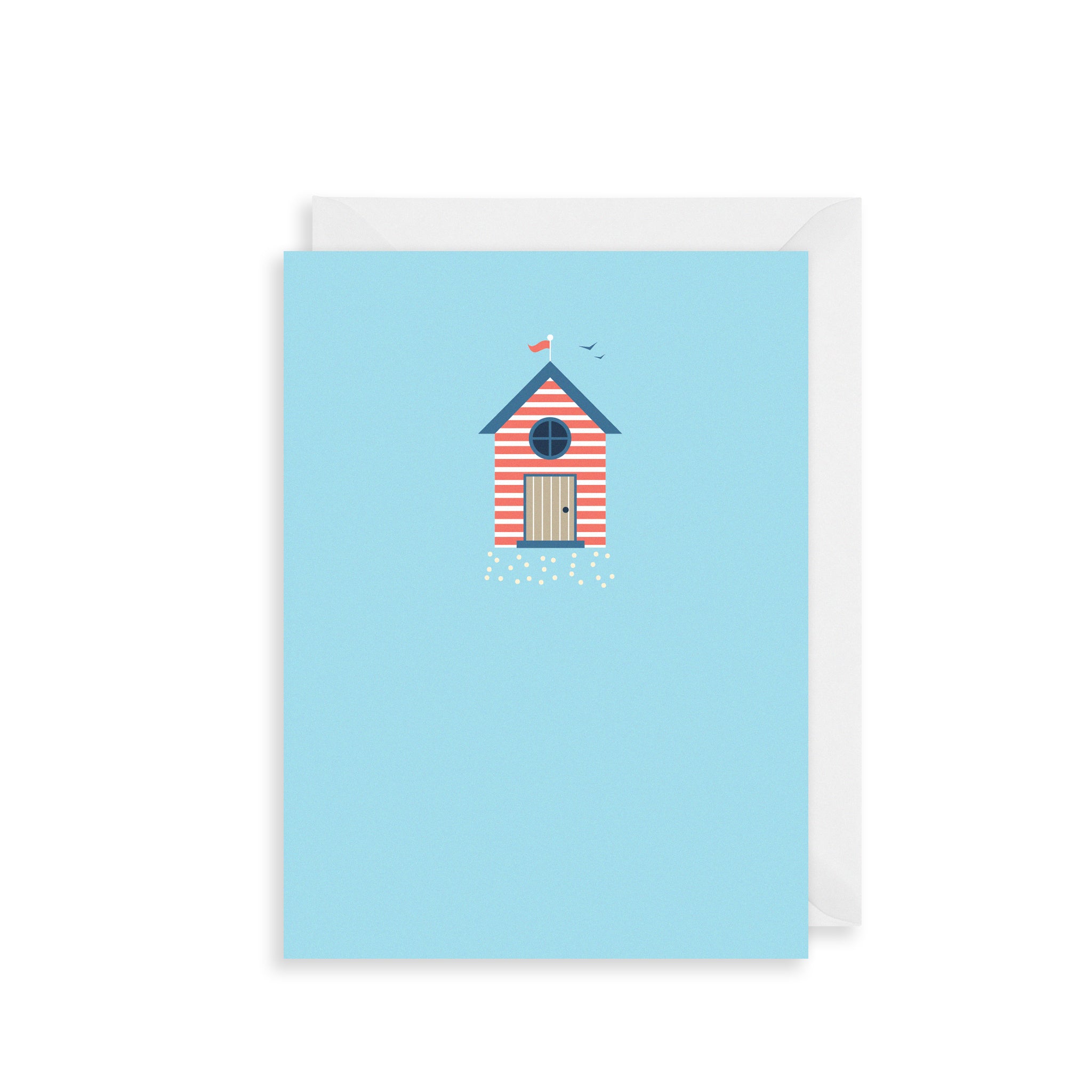Beach Hut, Mini Greetings Card