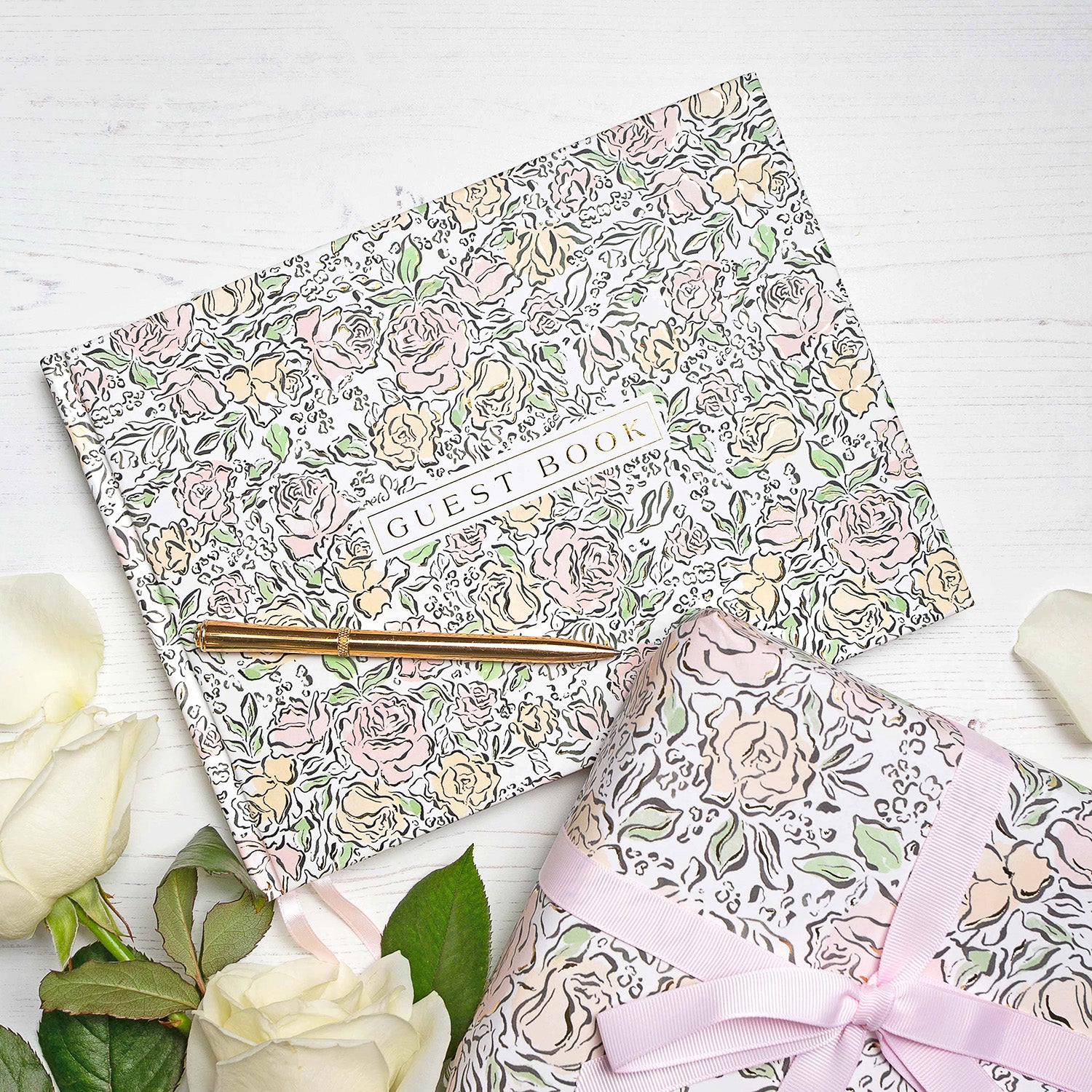 Luxury Floral Wedding Guest Book