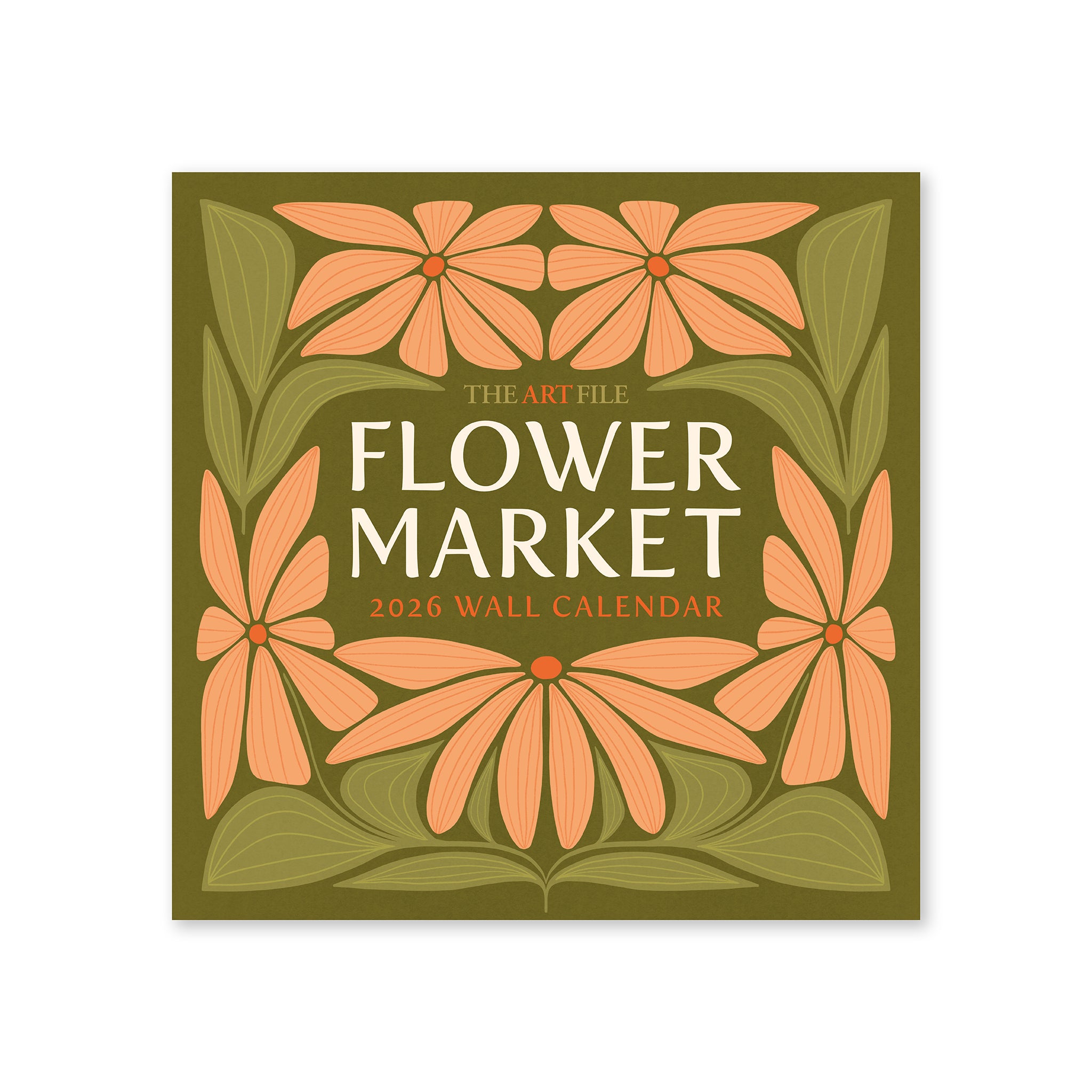 Flower Market 2026 12-Month Wall Calendar