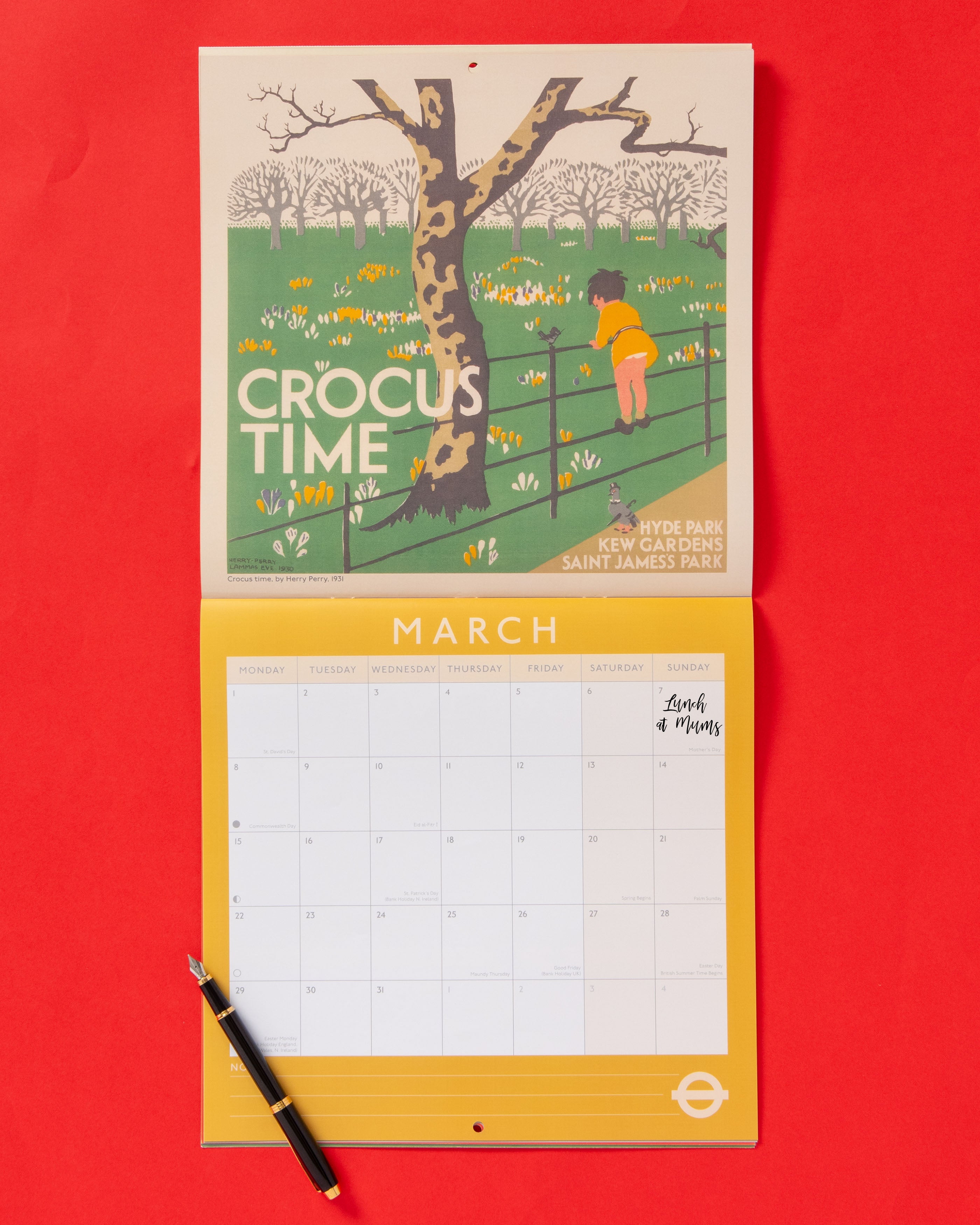 TFL Vintage Poster 2027 Wall Calendar