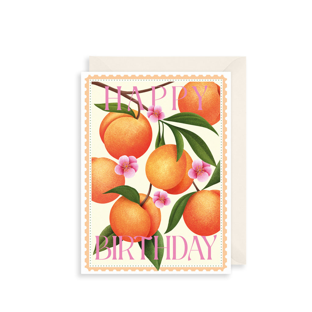 Peaches Greetings Card The Art File