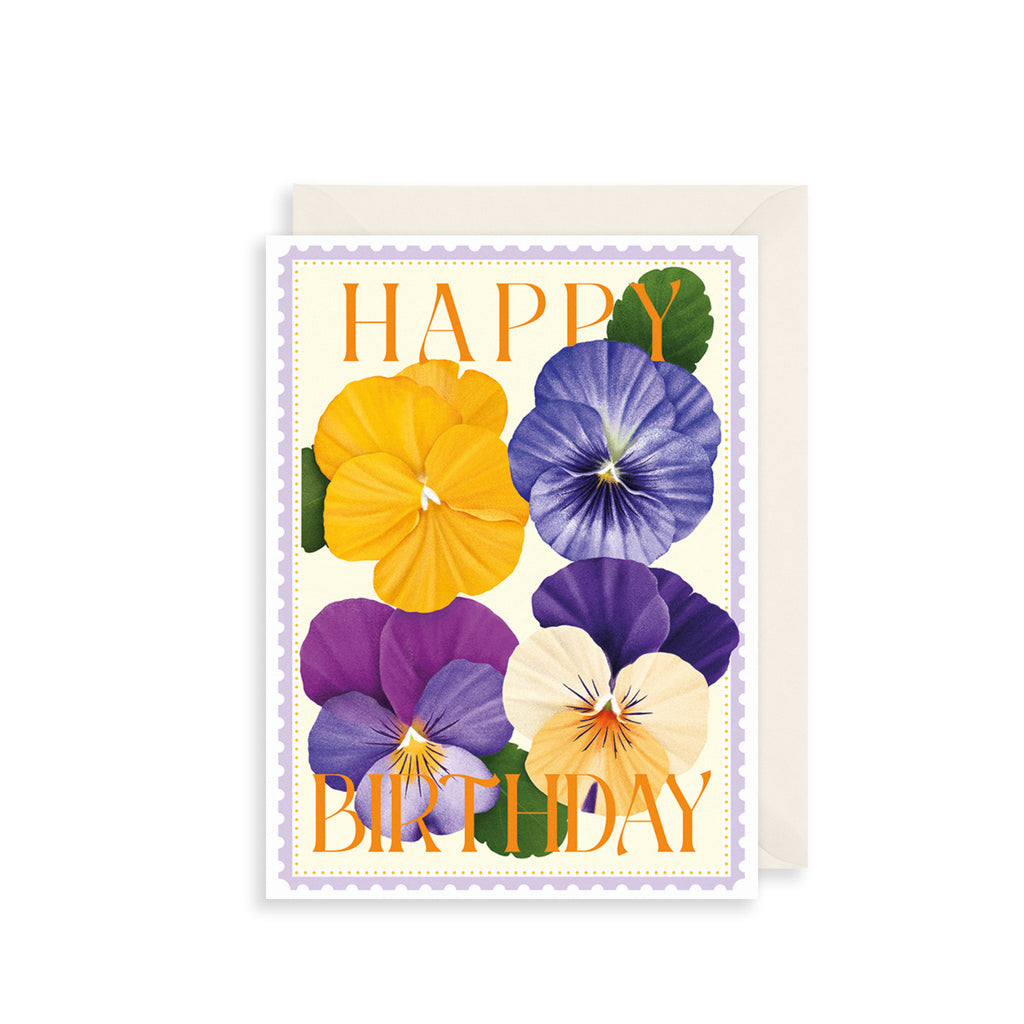 Pansy Greetings Card The Art File
