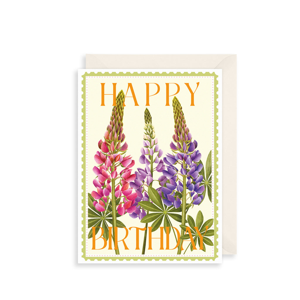 Lupins Greetings Card The Art File