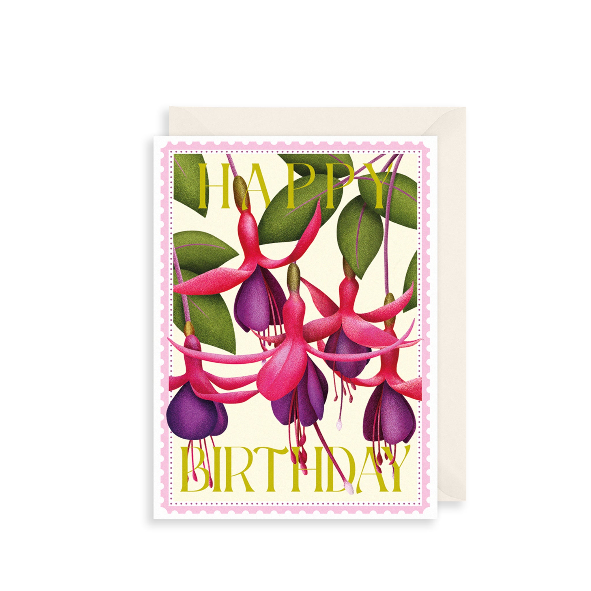 Fuchsia Flower Greetings Card