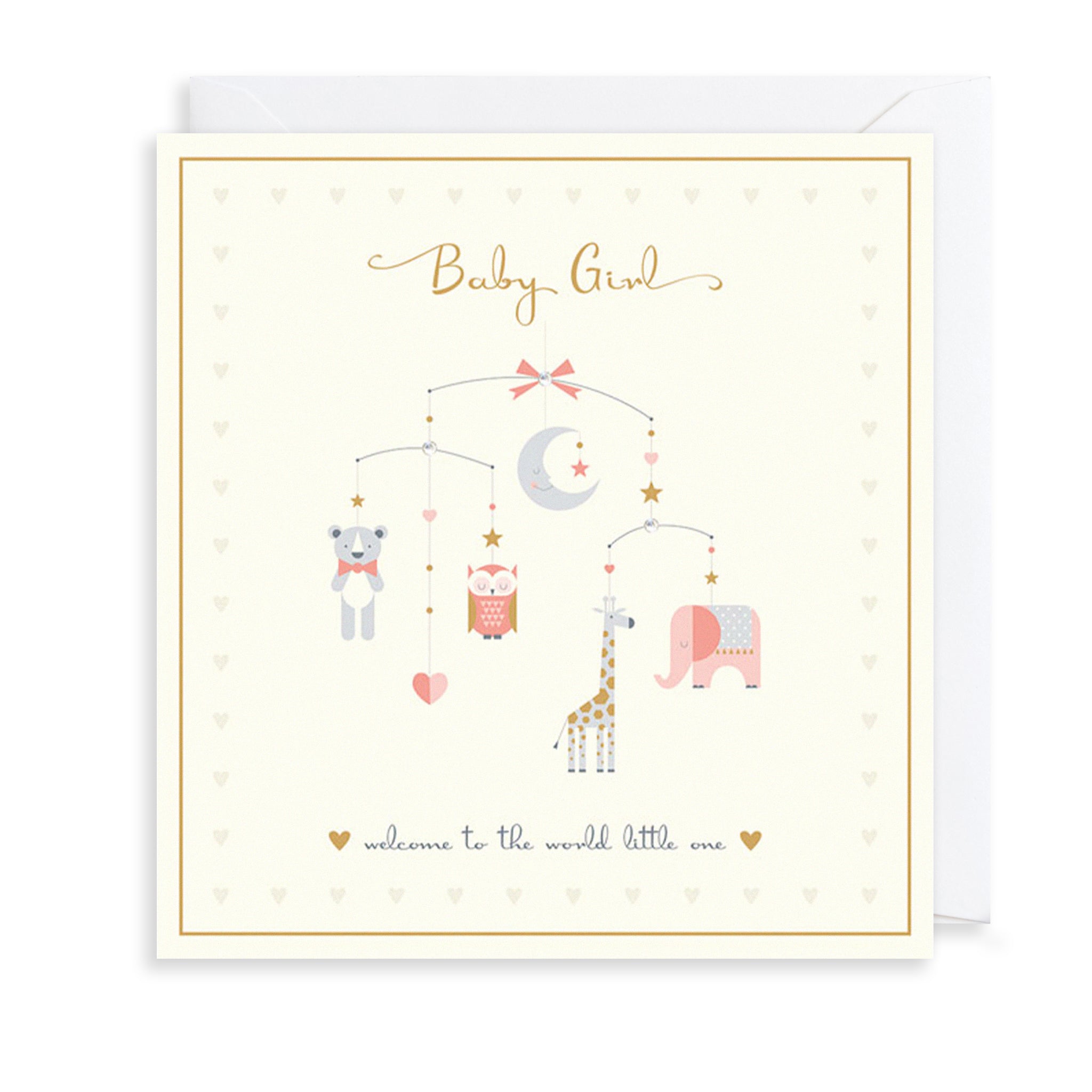Baby Girl Greetings Card The Art File