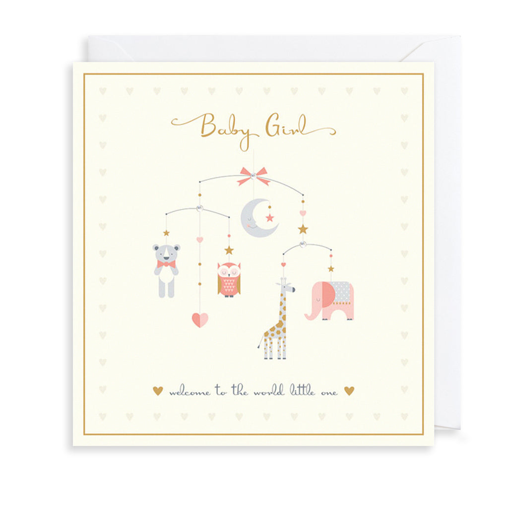 Baby Girl Greetings Card The Art File