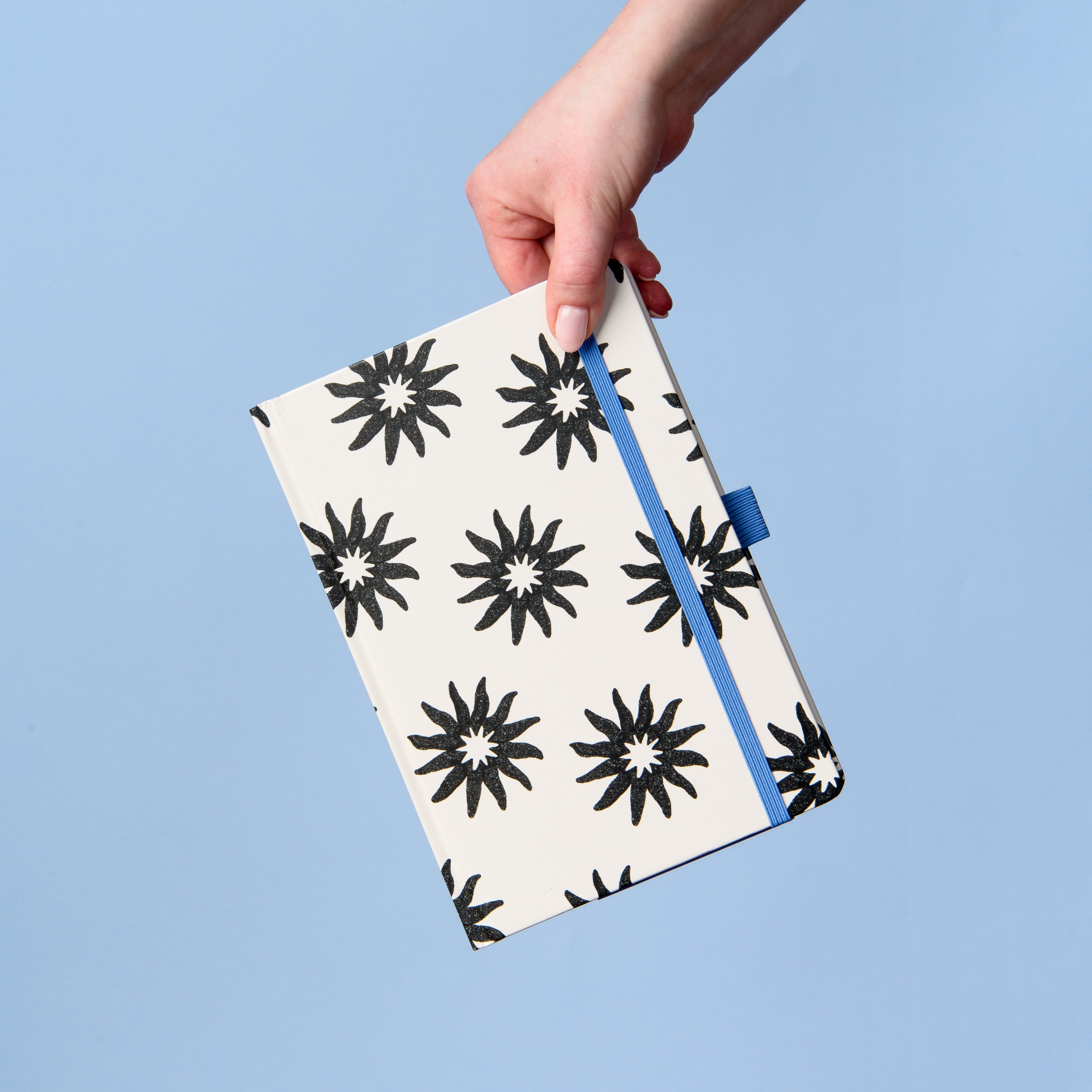 Black & White Flower A5 Hardback Notebook