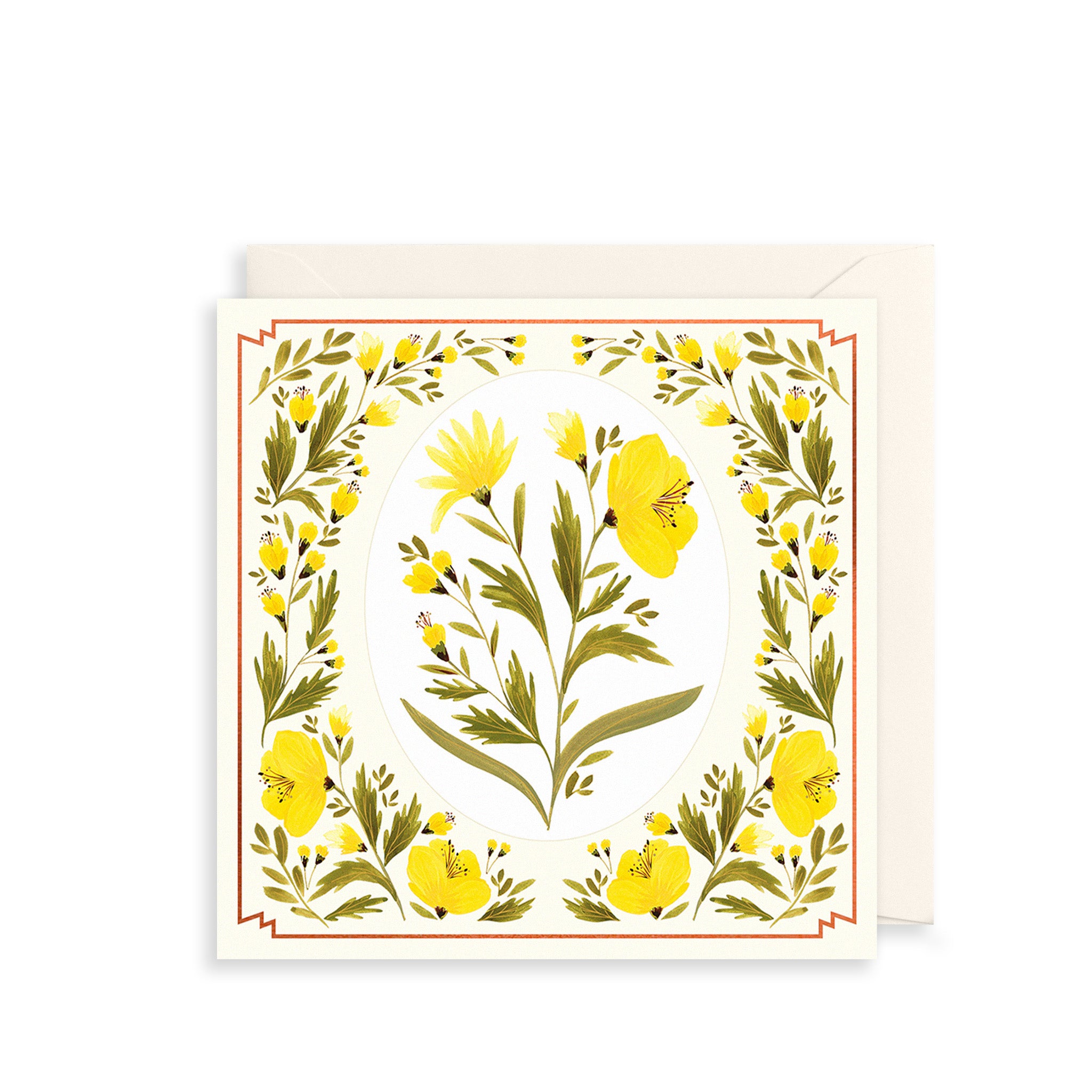 Yellow Botanicals Greetings Card The Art File