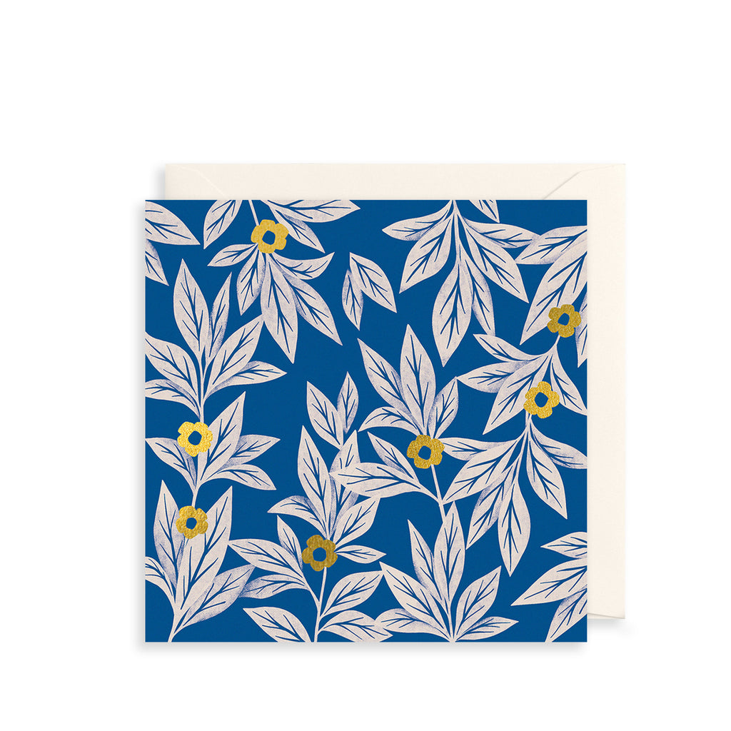 Blue Botanicals Greetings Card The Art File