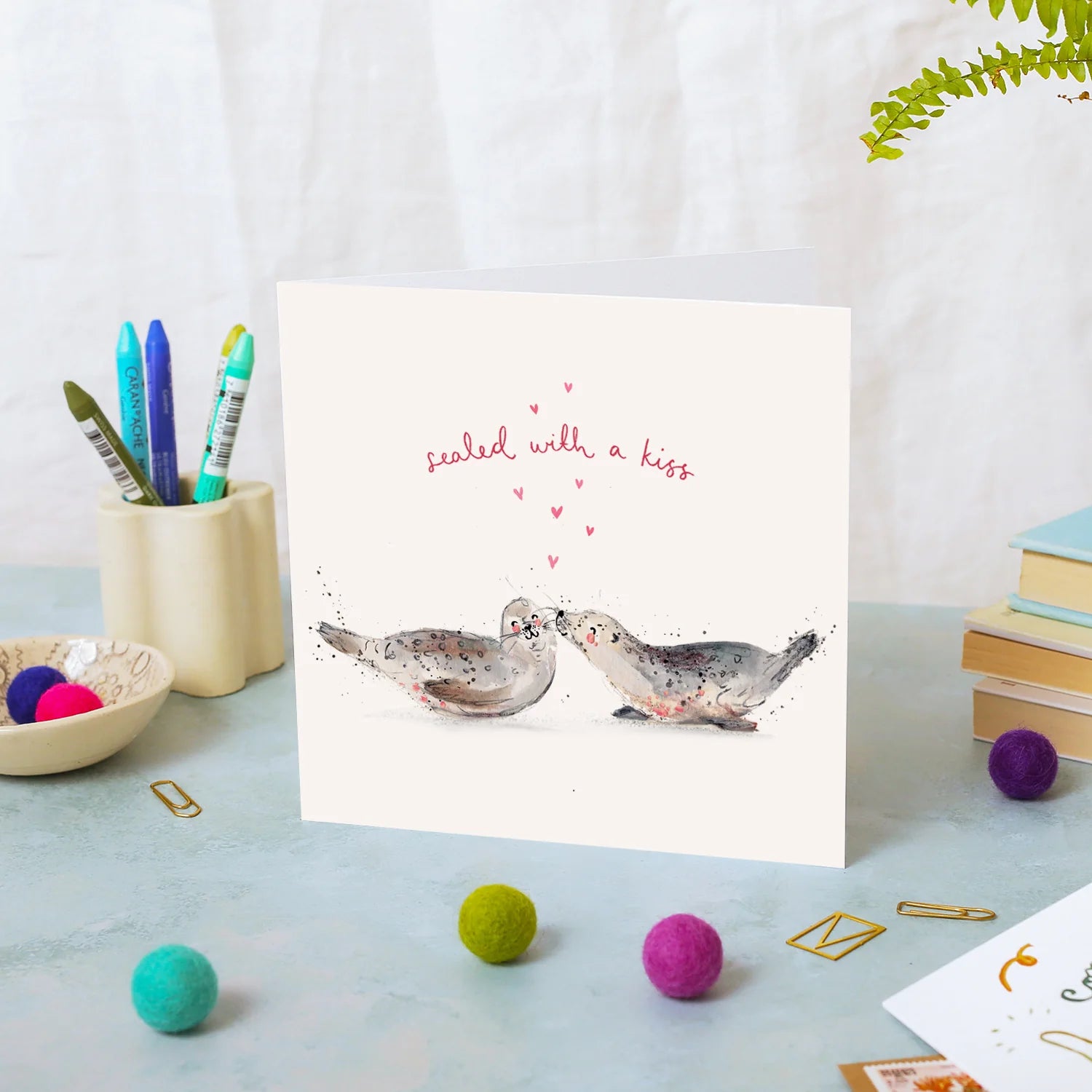 Sealed with a Kiss Romantic Card