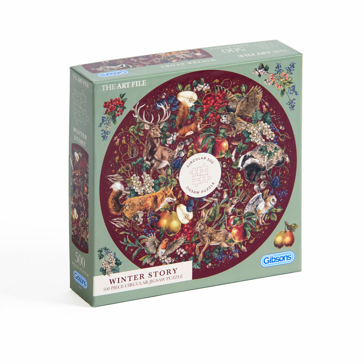 Winter Story, 500 Piece Circular Jigsaw Puzzle