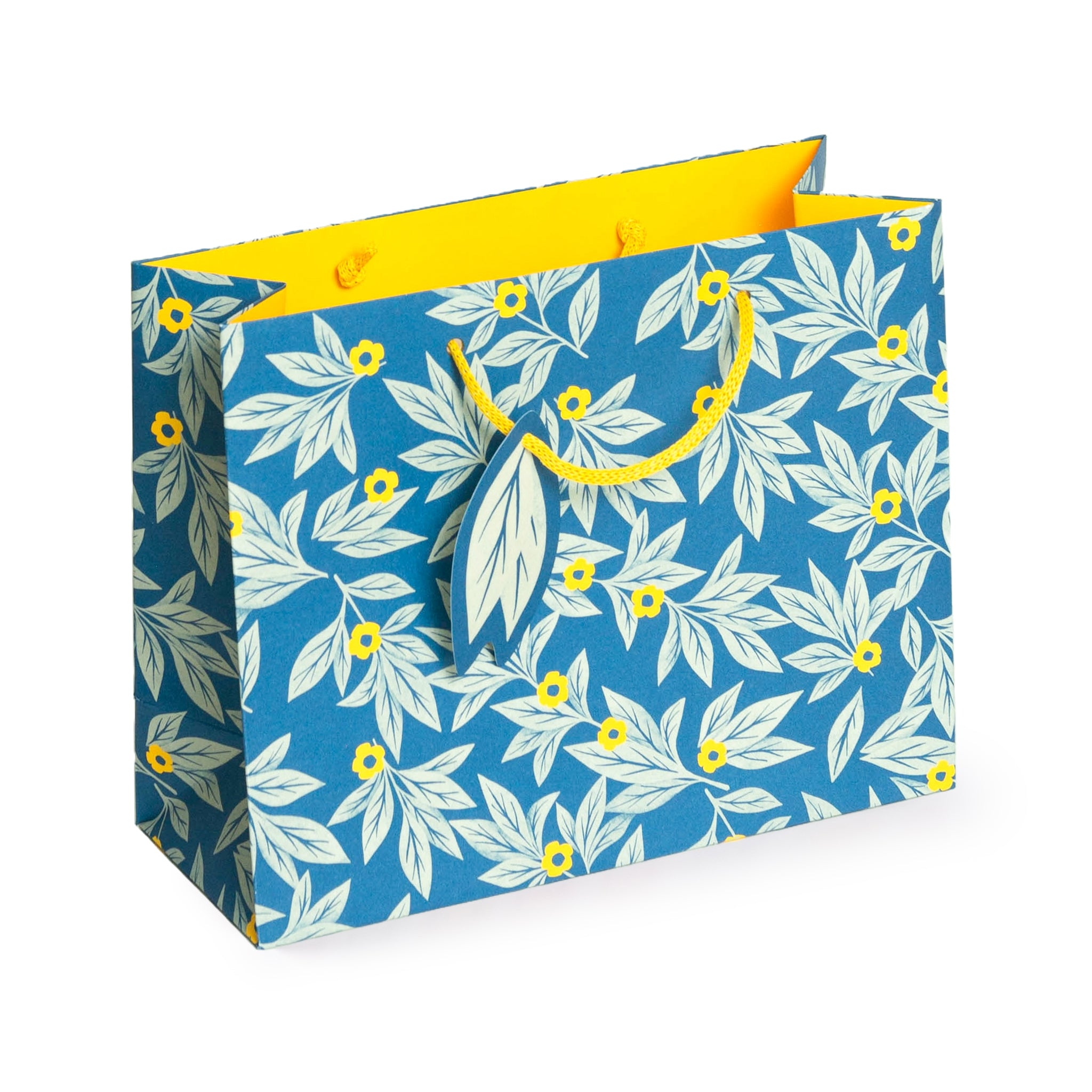 Blue Leaf, Medium Landscape Gift Bag