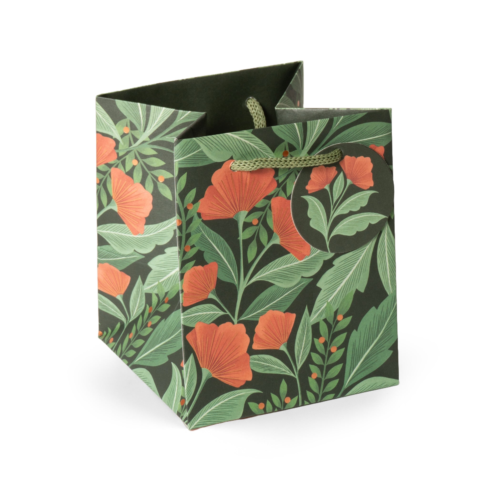 Nouveau Poppies, Small Square Gift Bag