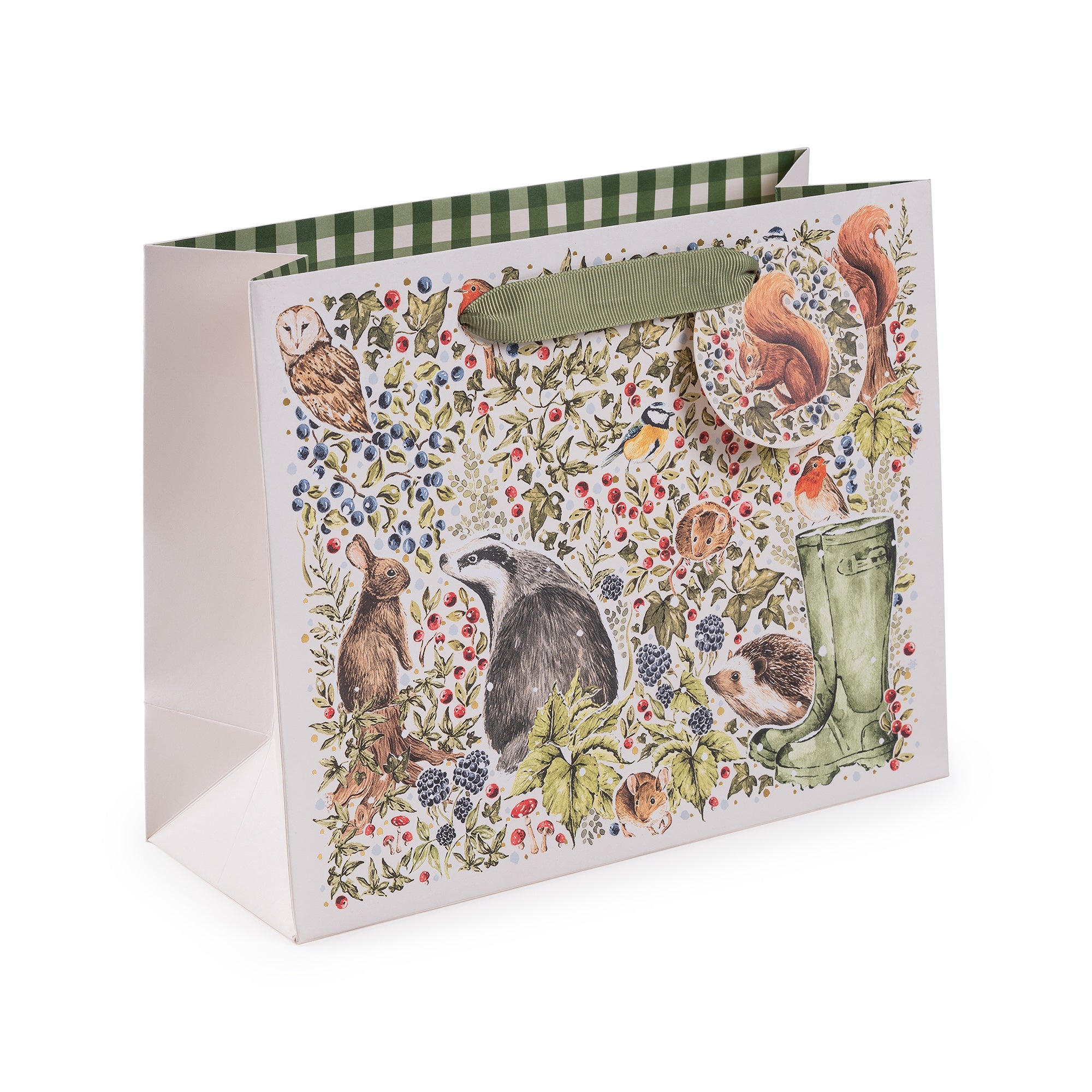 Countryside, Medium Landscape Christmas Gift Bag The Art File