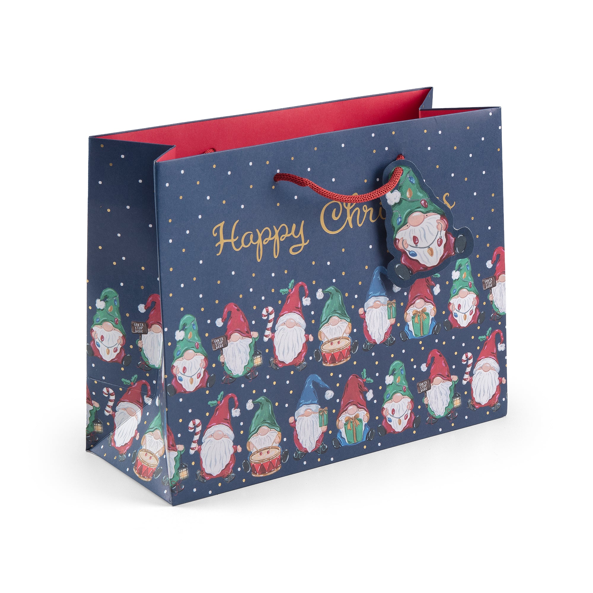 Gonk Village, Medium Landscape Christmas Gift Bag