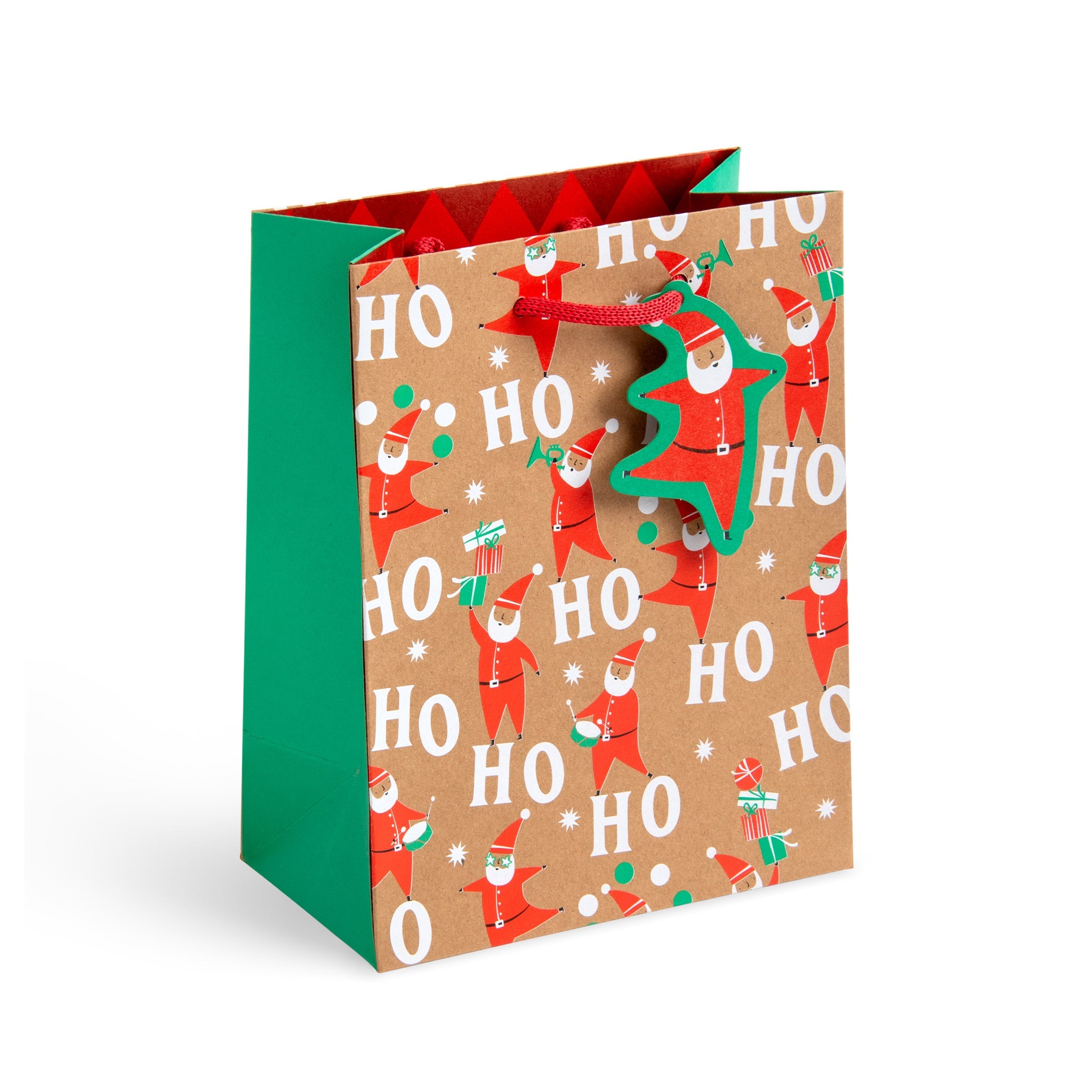 Jolly Santa, Medium Christmas Gift Bag